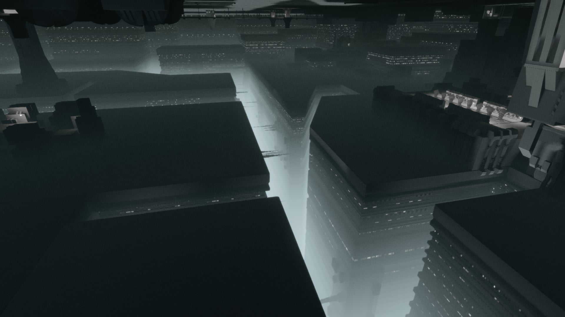 building, steel, NaissanceE, high angle view, window, reflection, indoors, application, railing, water, dark, day, no people, game, built structure, screen shot, HD Wallpaper