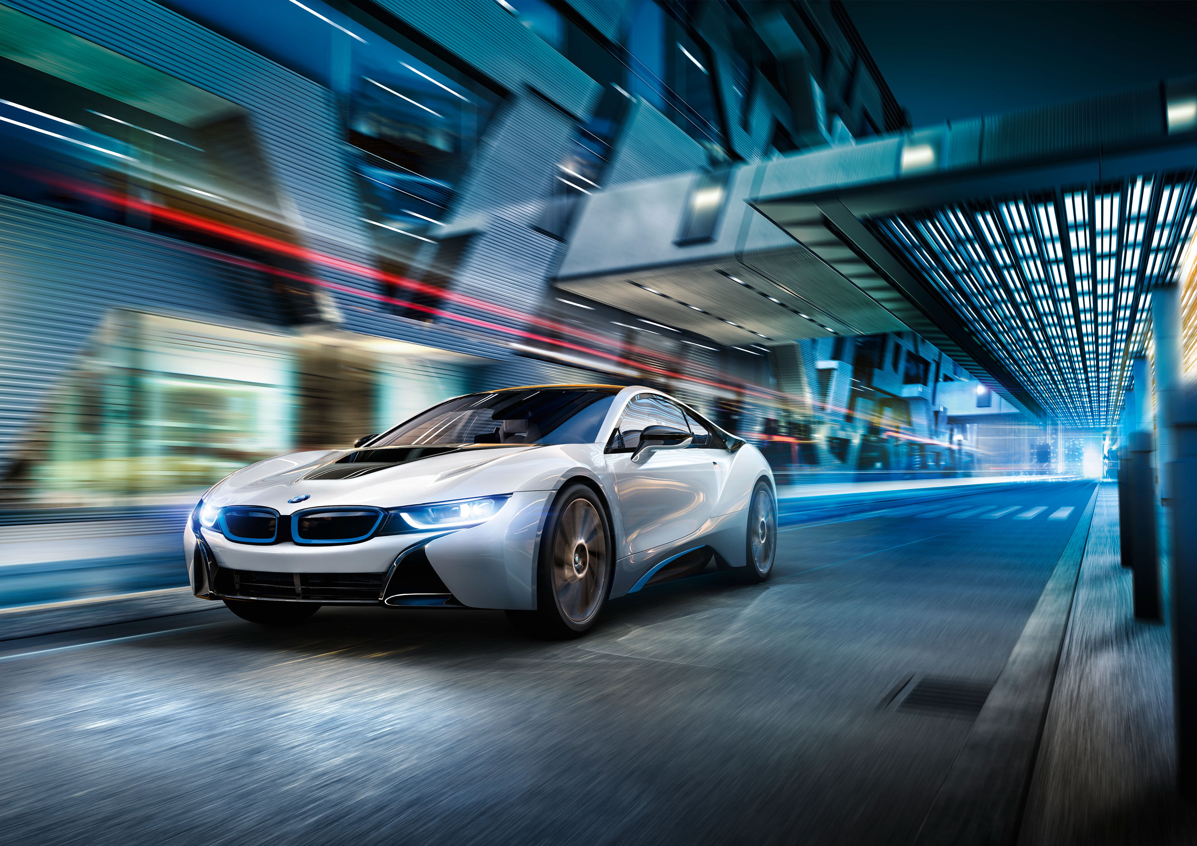 BMW i8, White, 4K, 4K, HD Wallpaper