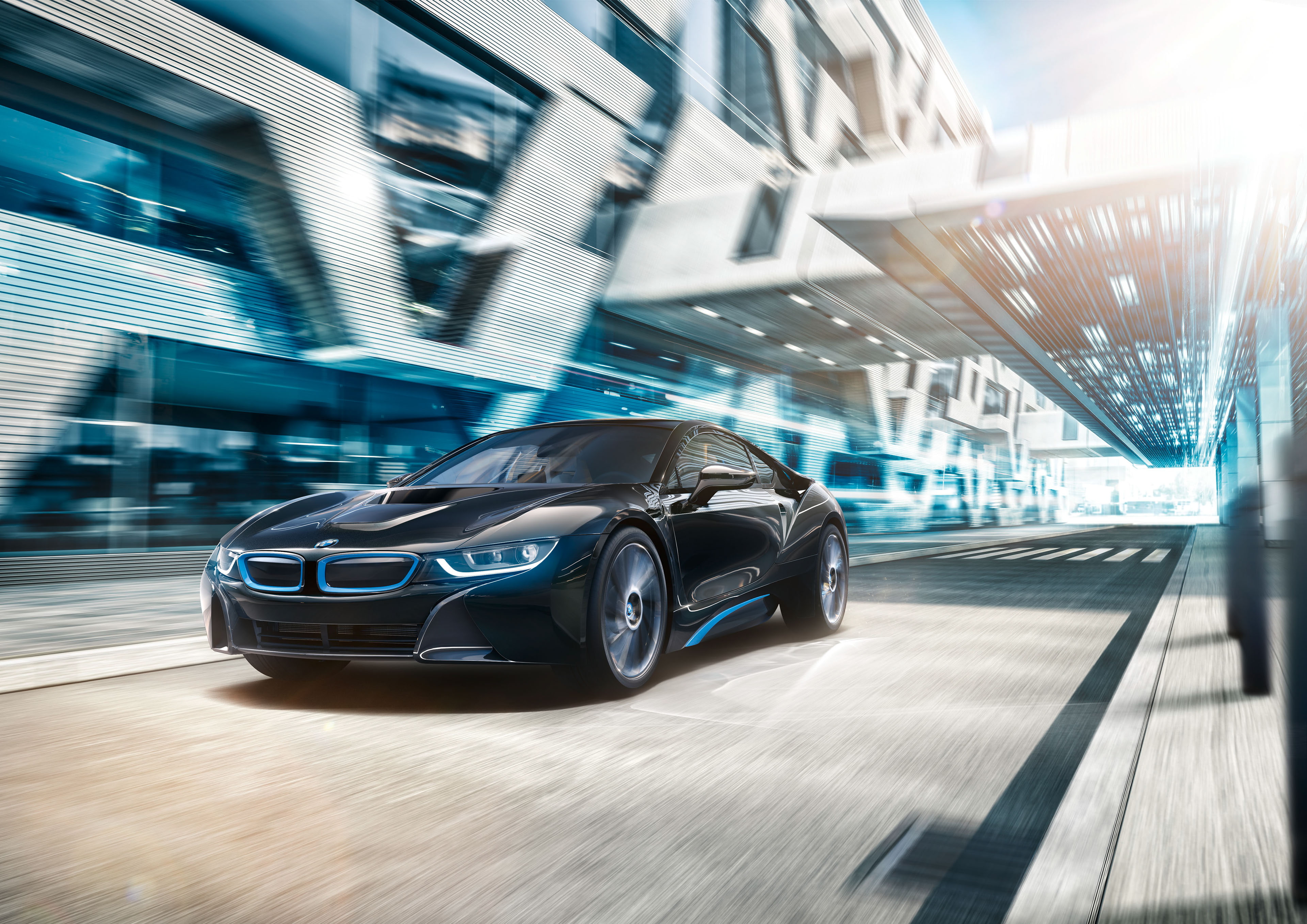 4K, 4K, BMW i8, Black, HD Wallpaper