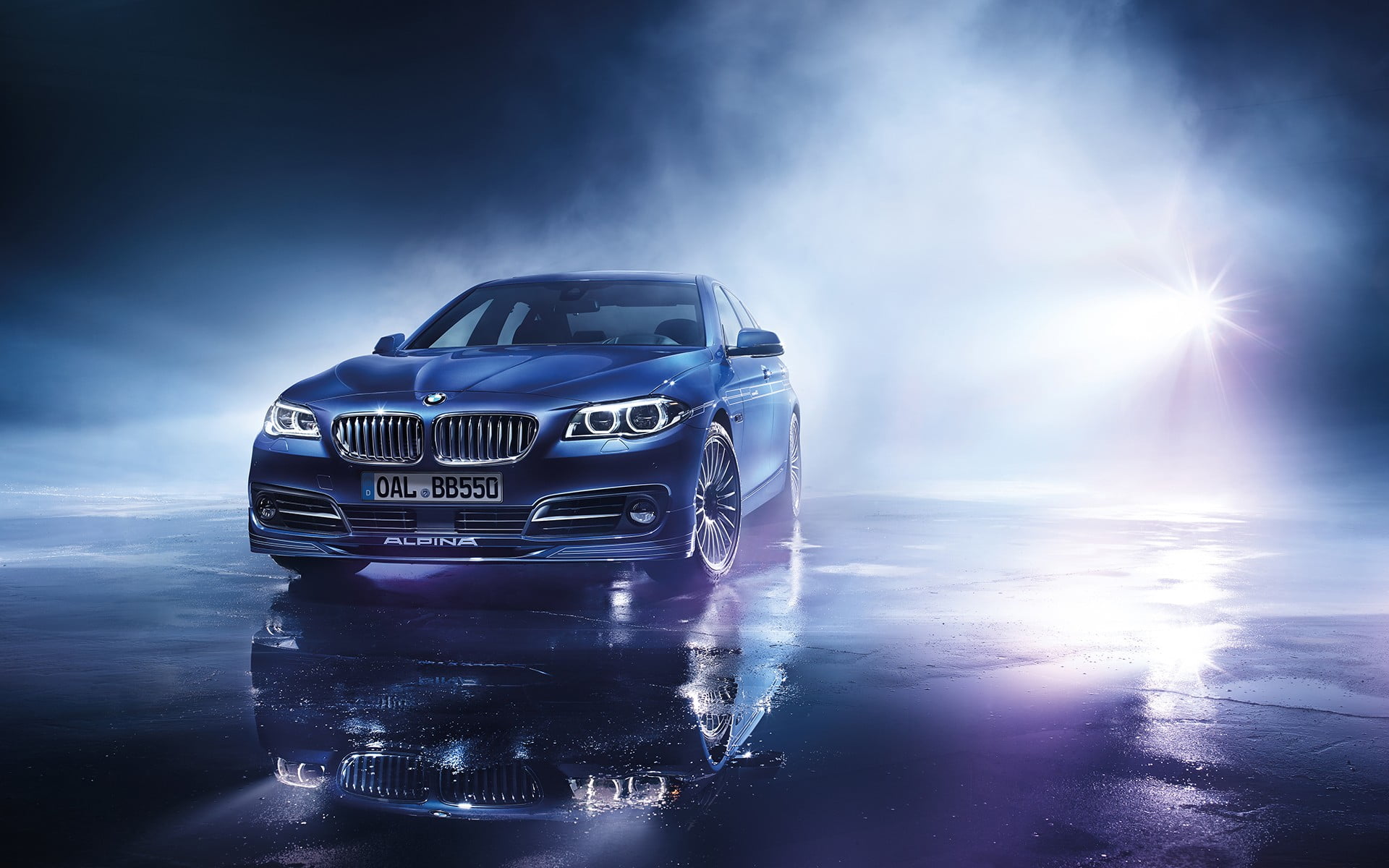 nature, Alpina, mode of transportation, transportation, gray, night, BMW, lens flare, wet, land vehicle, car, blue cars, motion, indoors, motor vehicle, HD Wallpaper