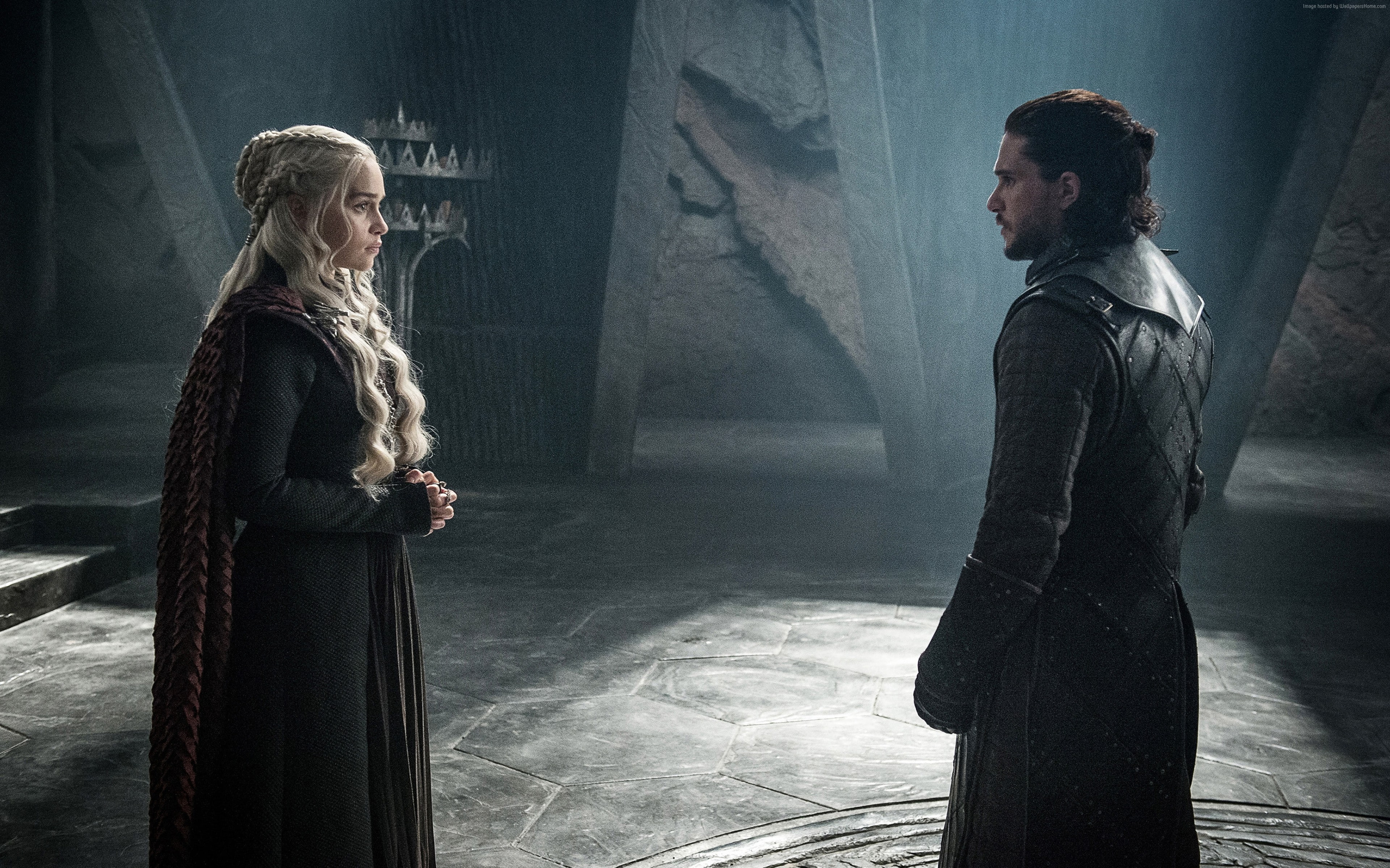 TV Series, Jon Snow, Emilia Clarke, Game of Thrones Season 7, 4K, 4K, Daenerys Targaryen, Kit Harington, HD Wallpaper