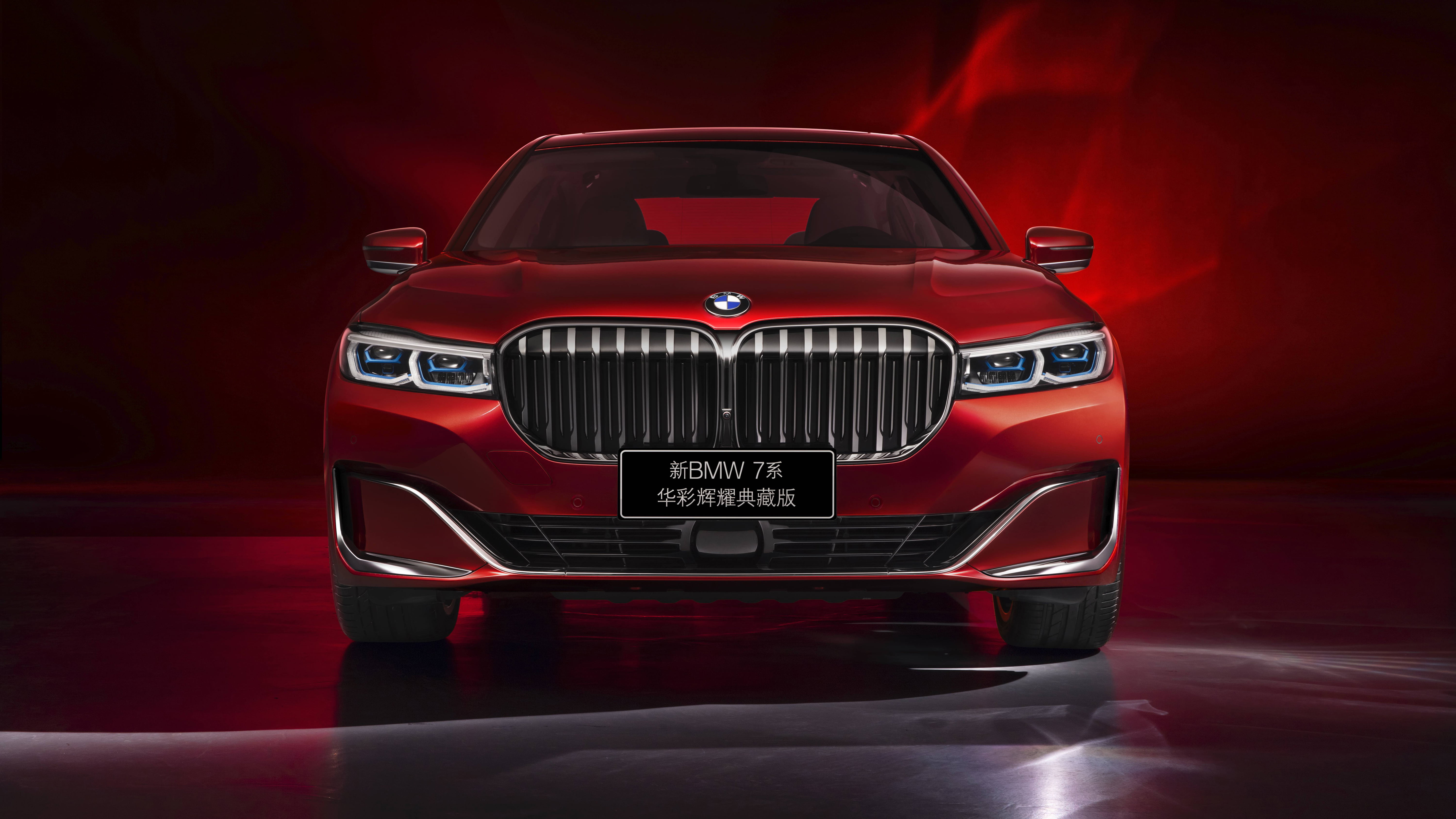 5K, BMW, Red Car, BMW 7 Series, HD Wallpaper