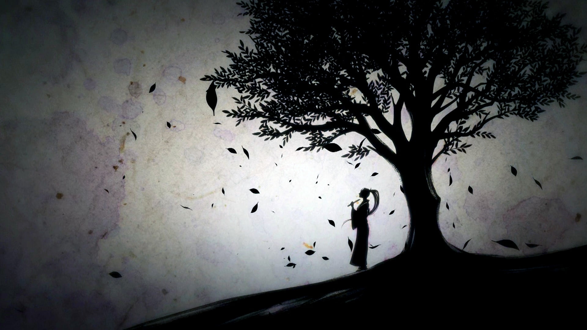 silhouette, real people, architecture, outdoors, tree, night, 1080P, walking, lifestyles, nature, wall - building feature, plant, leisure activity, nioh, HD Wallpaper
