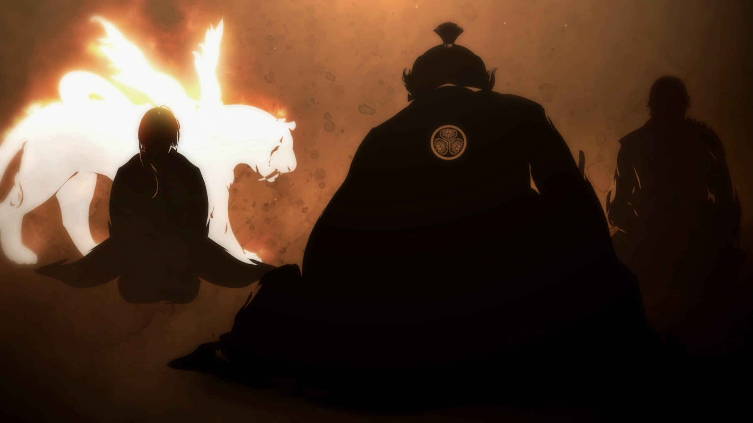 video games, celebration, event, real people, nioh, silhouette, fire, women, adult, illuminated, rear view, burning, leisure activity, indoors, people, HD Wallpaper