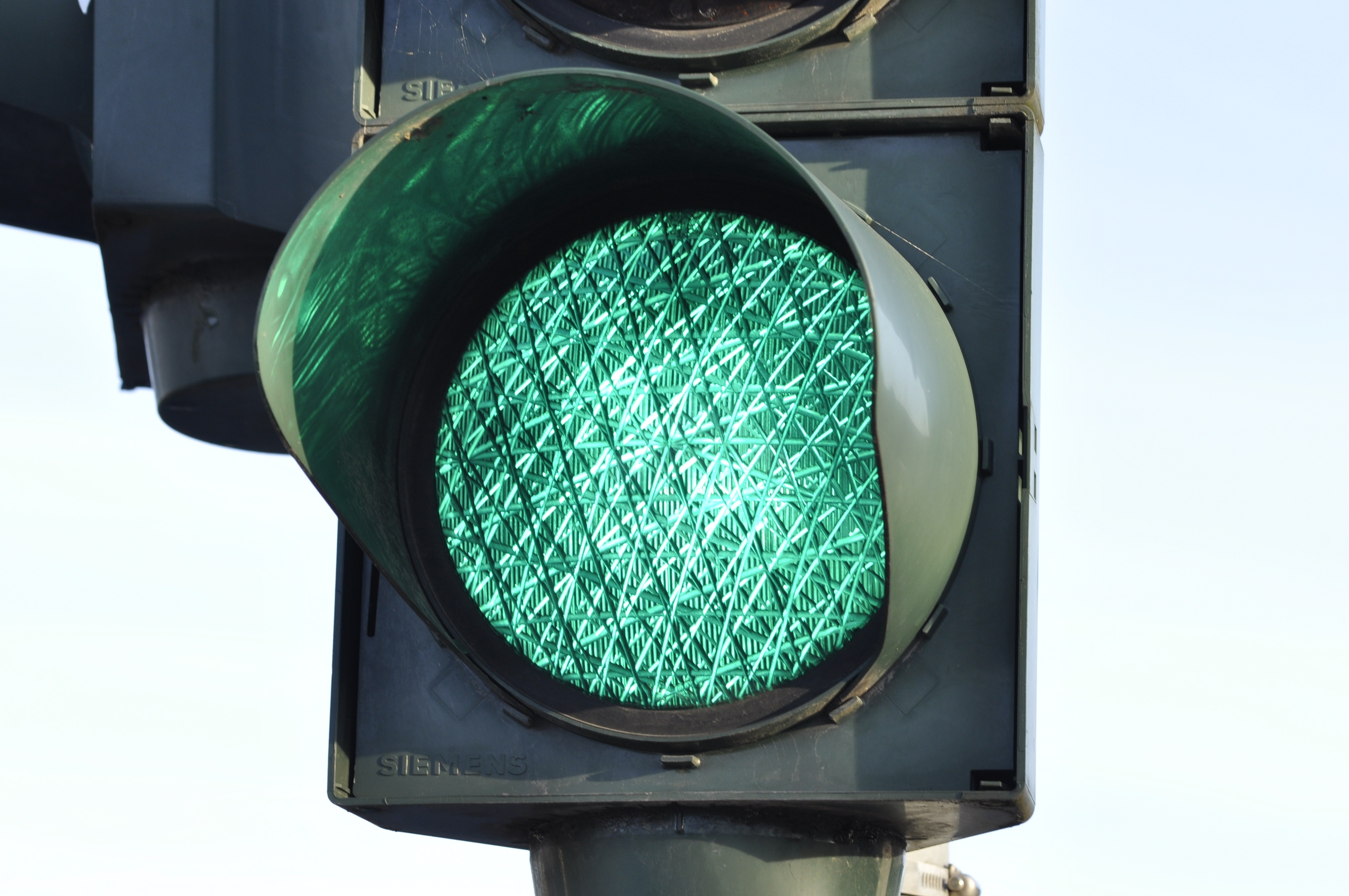 green light, street, outdoors, technology, close-up, road sign, direction, day, transportation, go, lighting equipment, traffic light, light, road, sky, HD Wallpaper