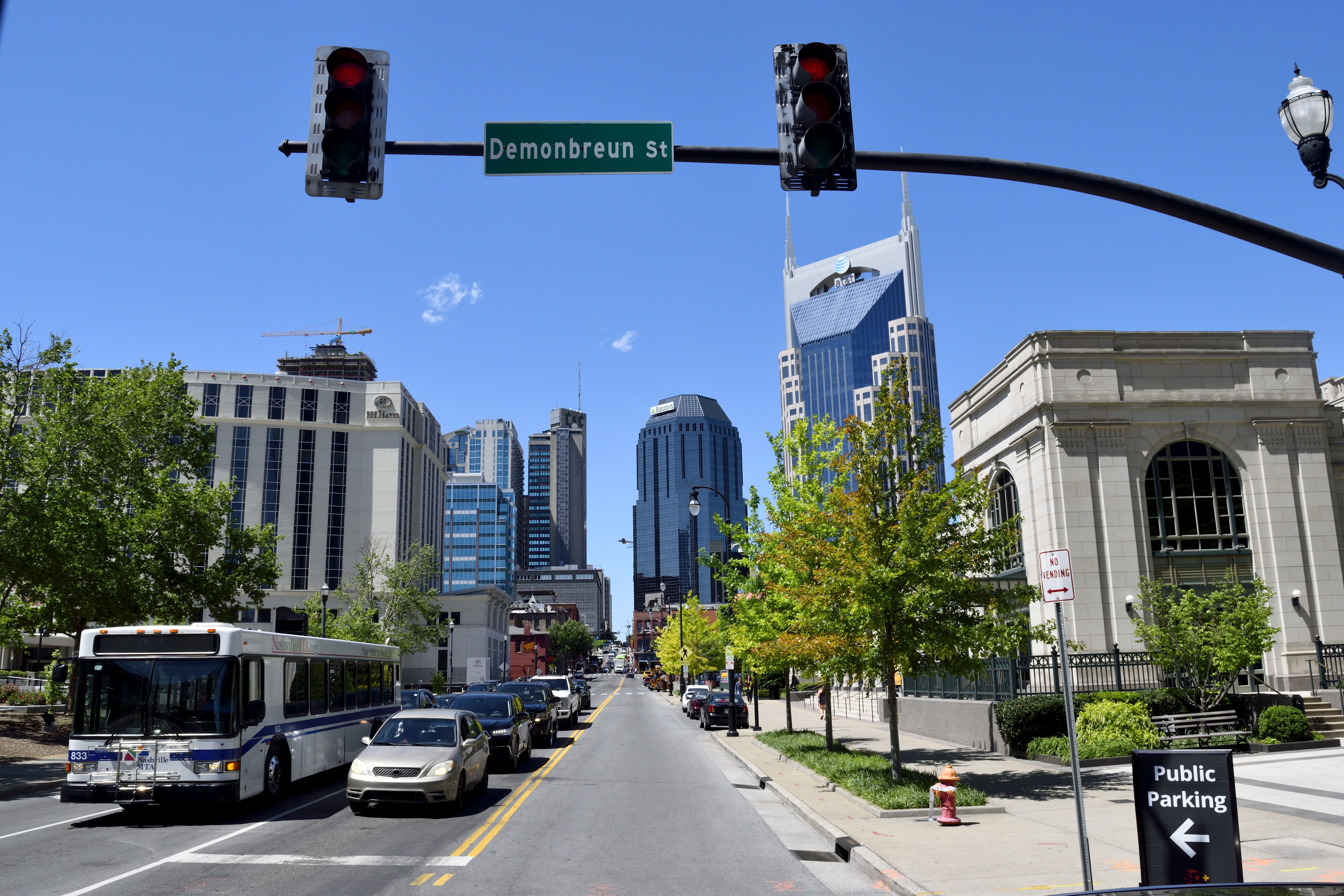 car, destination, red, building exterior, capital, city, nature, attraction, urban, guidance, tour, travel, america, road, nashville, tennessee, state, HD Wallpaper