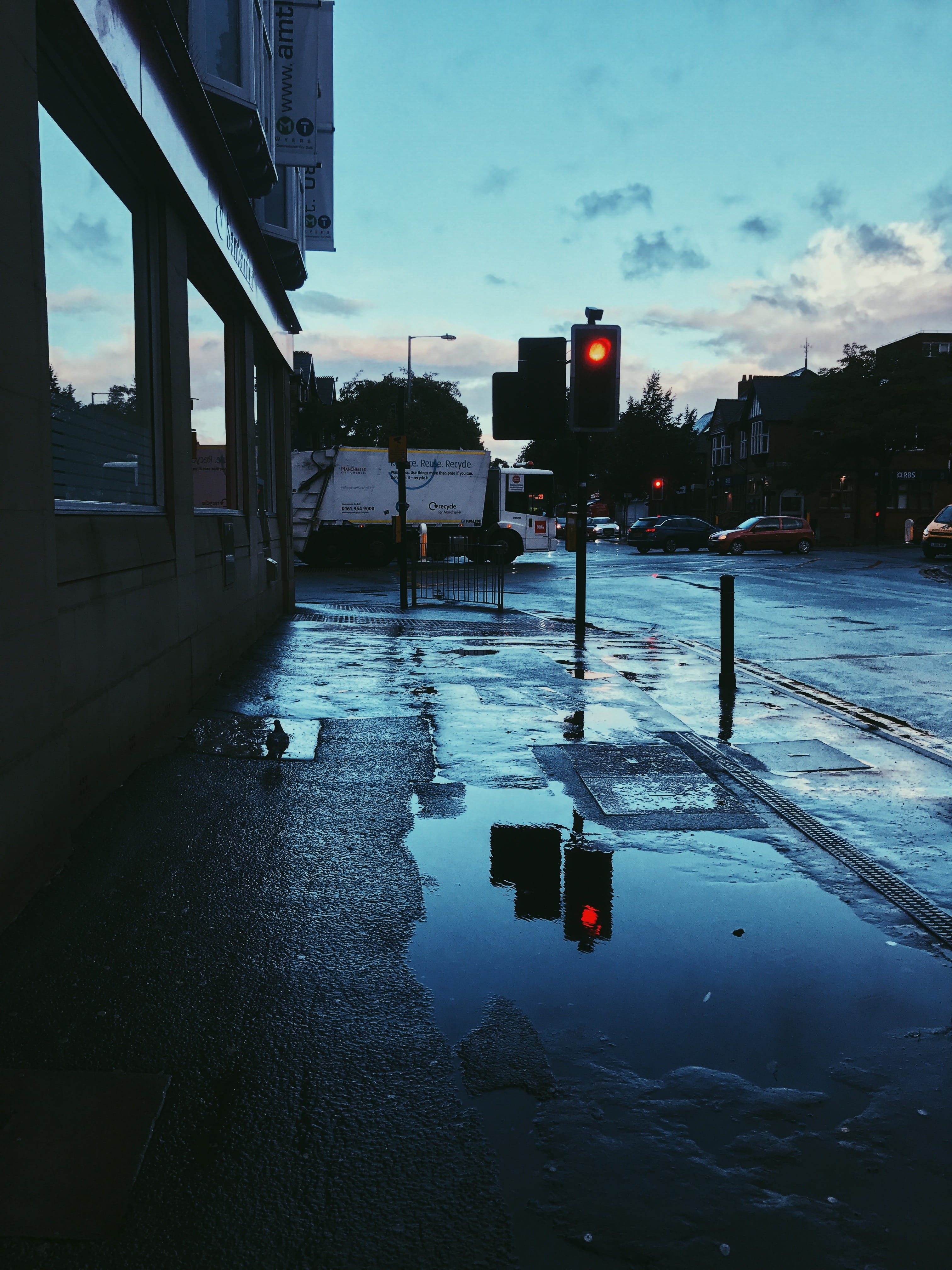 city, sky, garbage, building exterior, architecture, car, nature, outdoors, built structure, united kingdom, mode of transportation, wet, rain, village, Phone HD Wallpaper