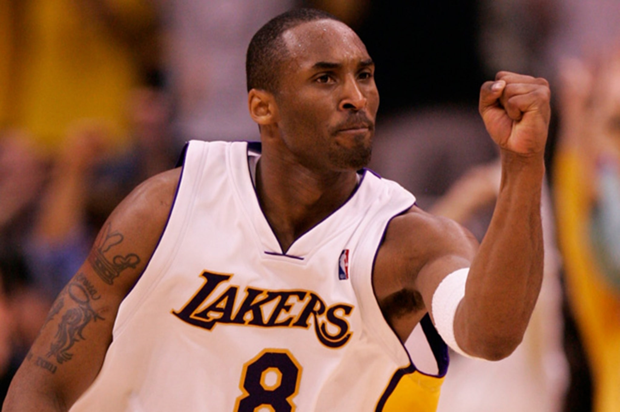 one person, young men, human limb, athlete, basketball uniform, waist up, human arm, men, adult, healthy lifestyle, portrait, kobe bryant, number, young adult, HD Wallpaper