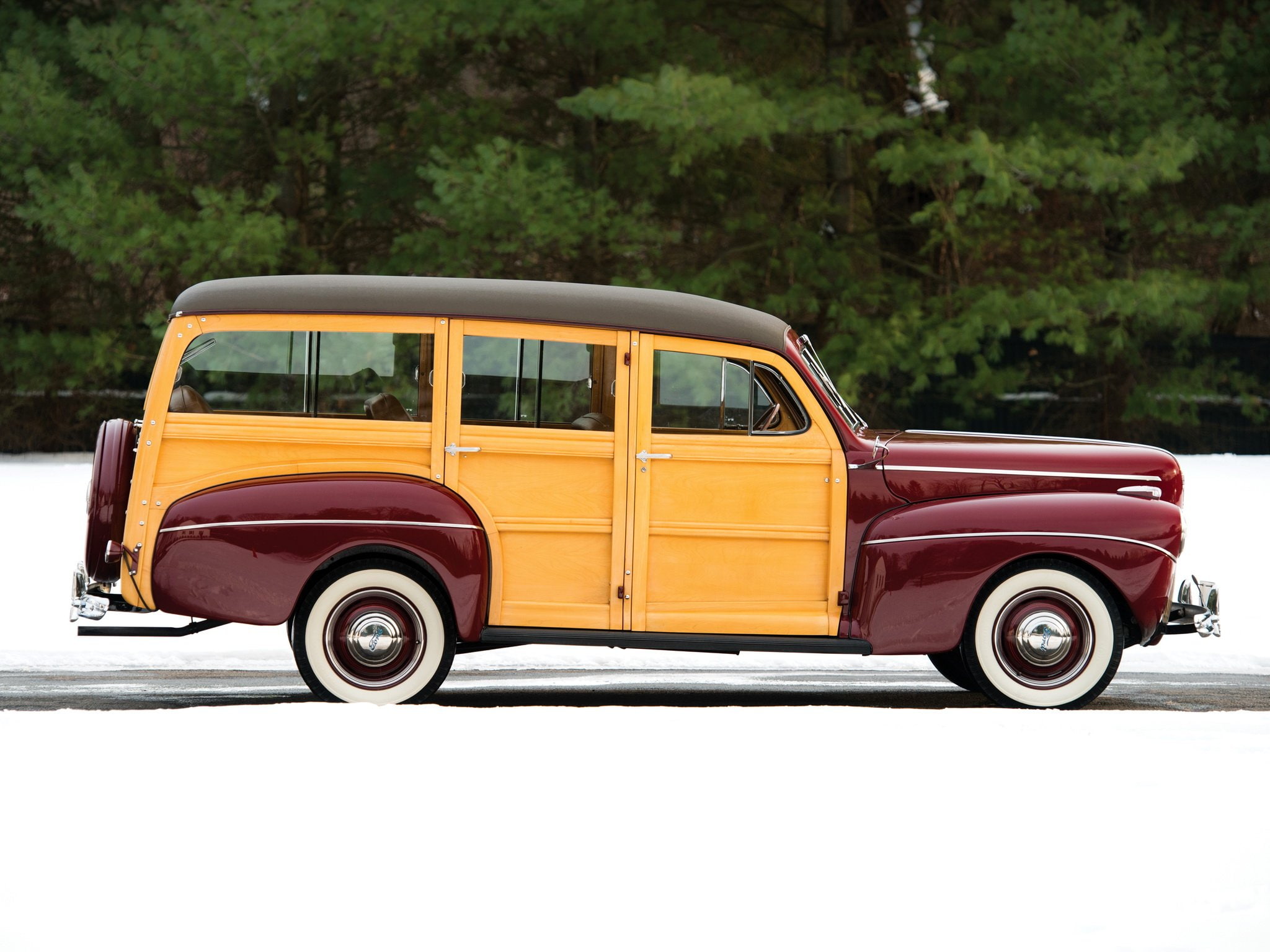 woody, 1080P, v 8, deluxe, retro, 1941, ford, 11a 79b, super, stationwagon, HD Wallpaper