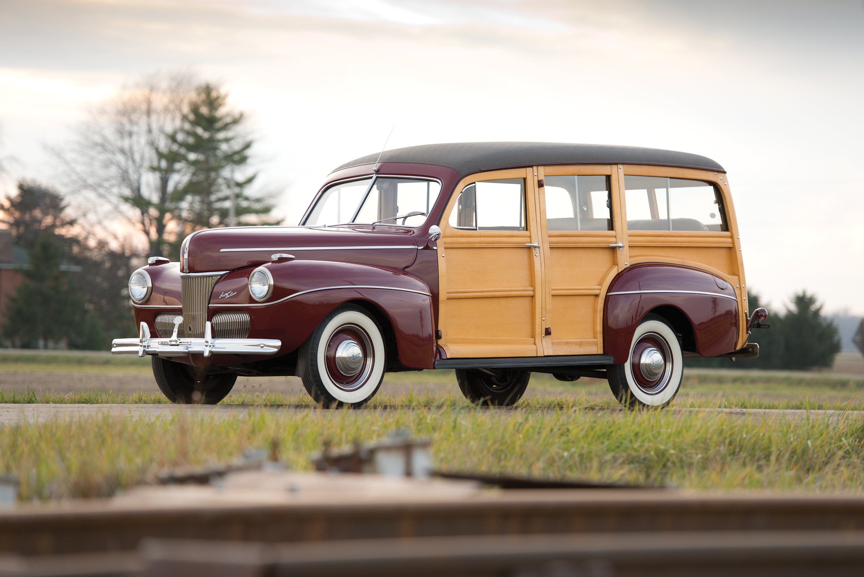 super, v-8, woody, ford, retro, 2K, deluxe, stationwagon, (11a-79b), 1941, HD Wallpaper