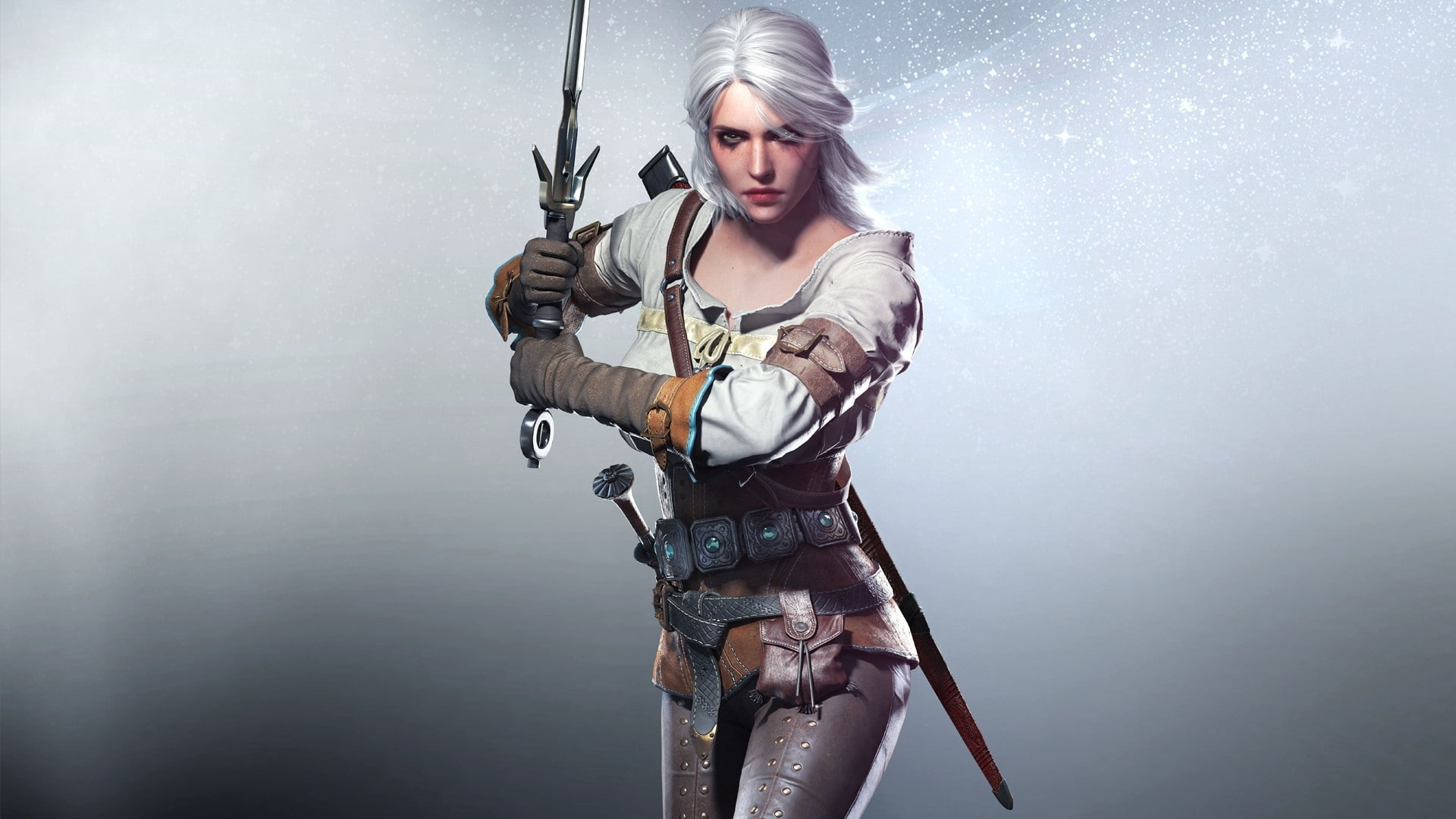 Girl, The Witcher 3: Wild Hunt, 1080P, The Witcher, CRIS, CD Projekt RED, Sword, Look, Zirael, Scar, HD Wallpaper