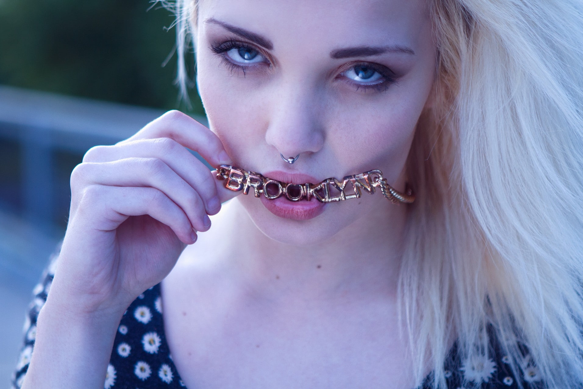720P, women, pale, model, nose rings, HD Wallpaper