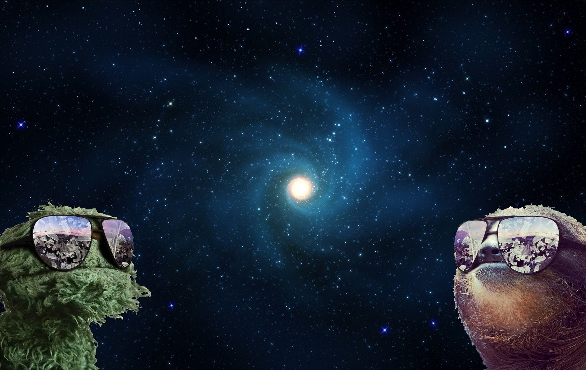 constellation, textile, 720P, black, sky, digital composite, personal accessory, spaceship, glasses, low angle view, scenics - nature, sloths, beauty in nature, HD Wallpaper