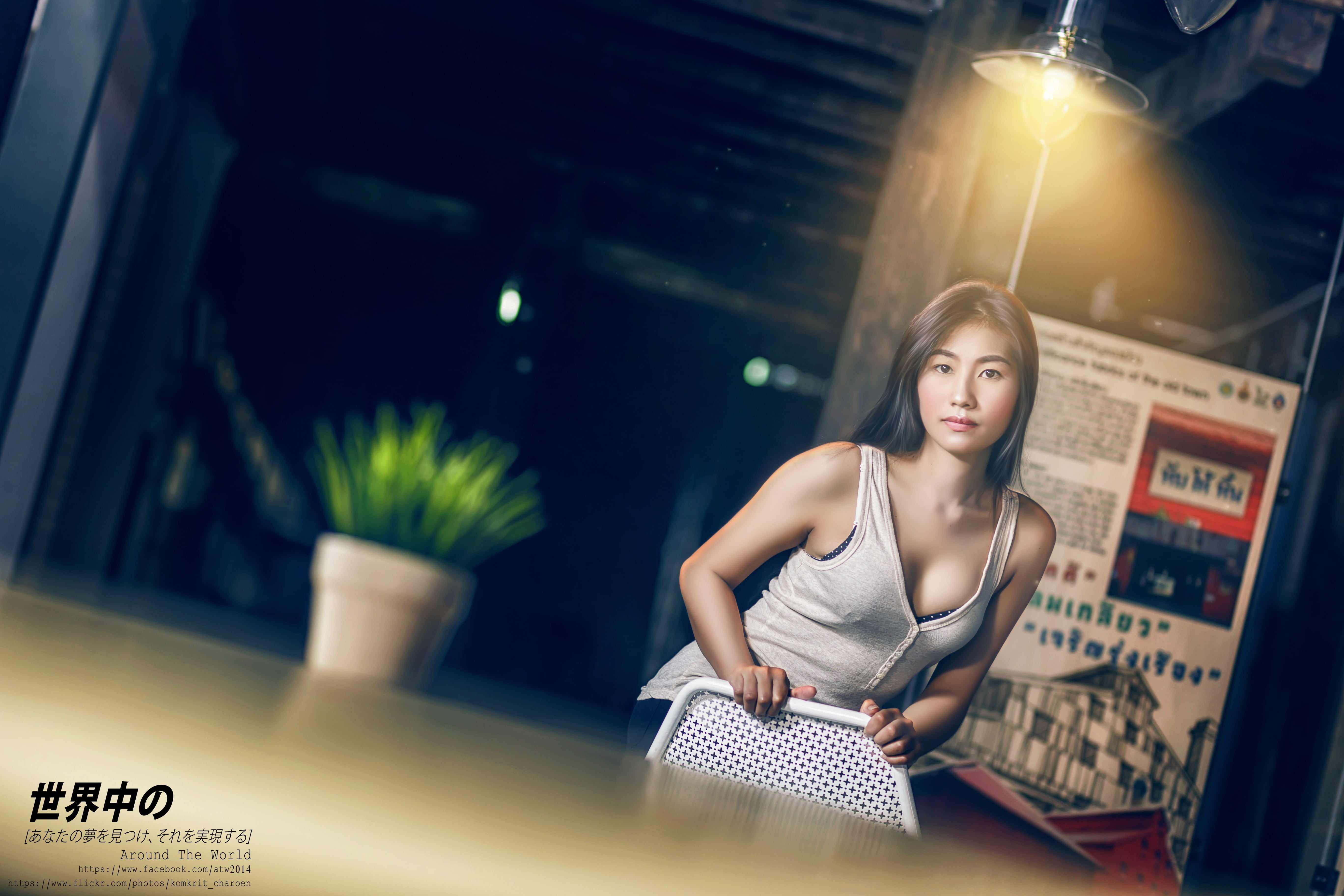 one person, technology, women, illuminated, sleeveless, casual clothing, contemplation, dress, indoors, gray, white tops, adult, young women, night, young adult, HD Wallpaper