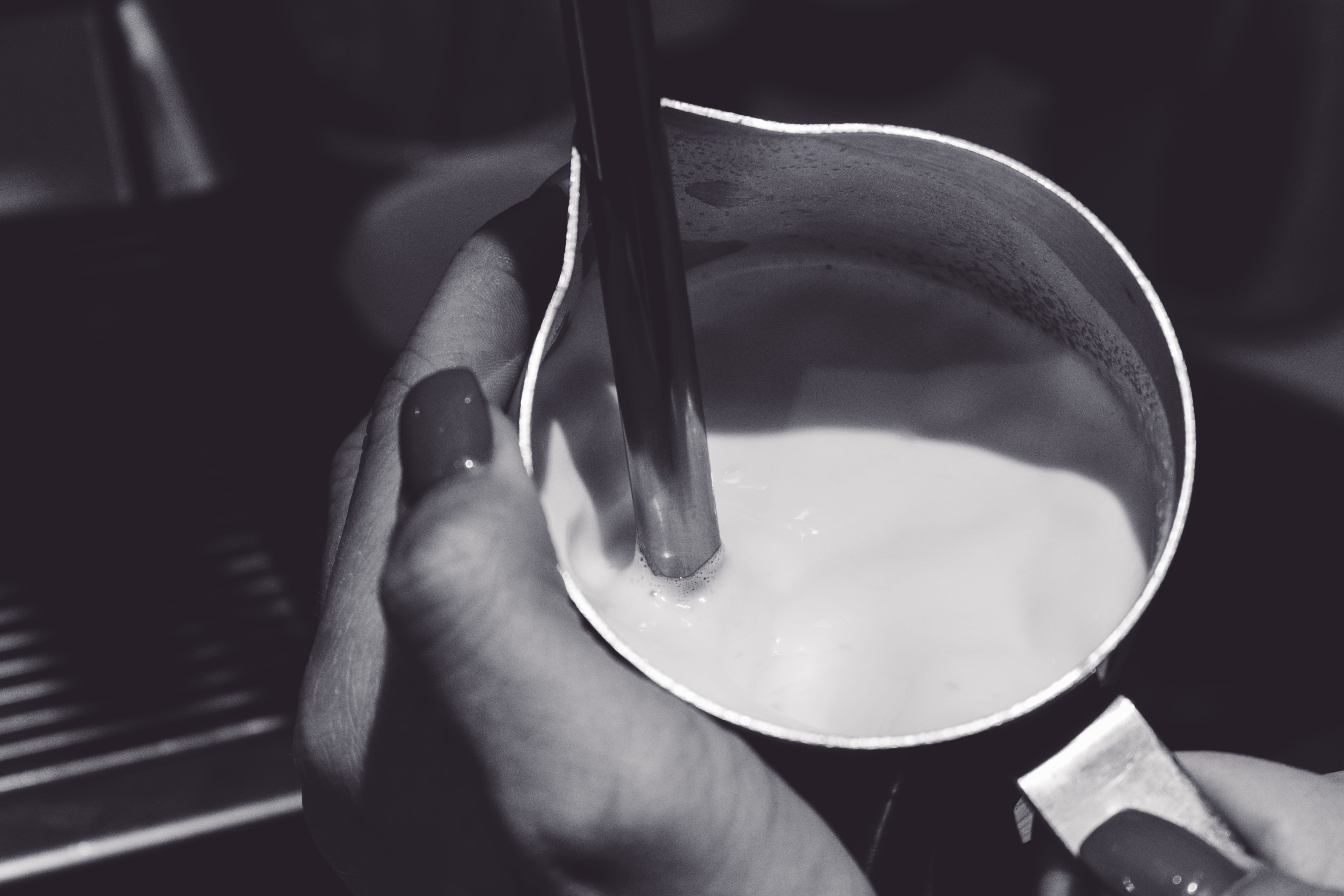 close-up, one person, lifestyles, coffee, lattee, white, indoors, preparing, finger, caffeeteria, holding, 5K, eating utensil, human hand, hand, crockery, HD Wallpaper