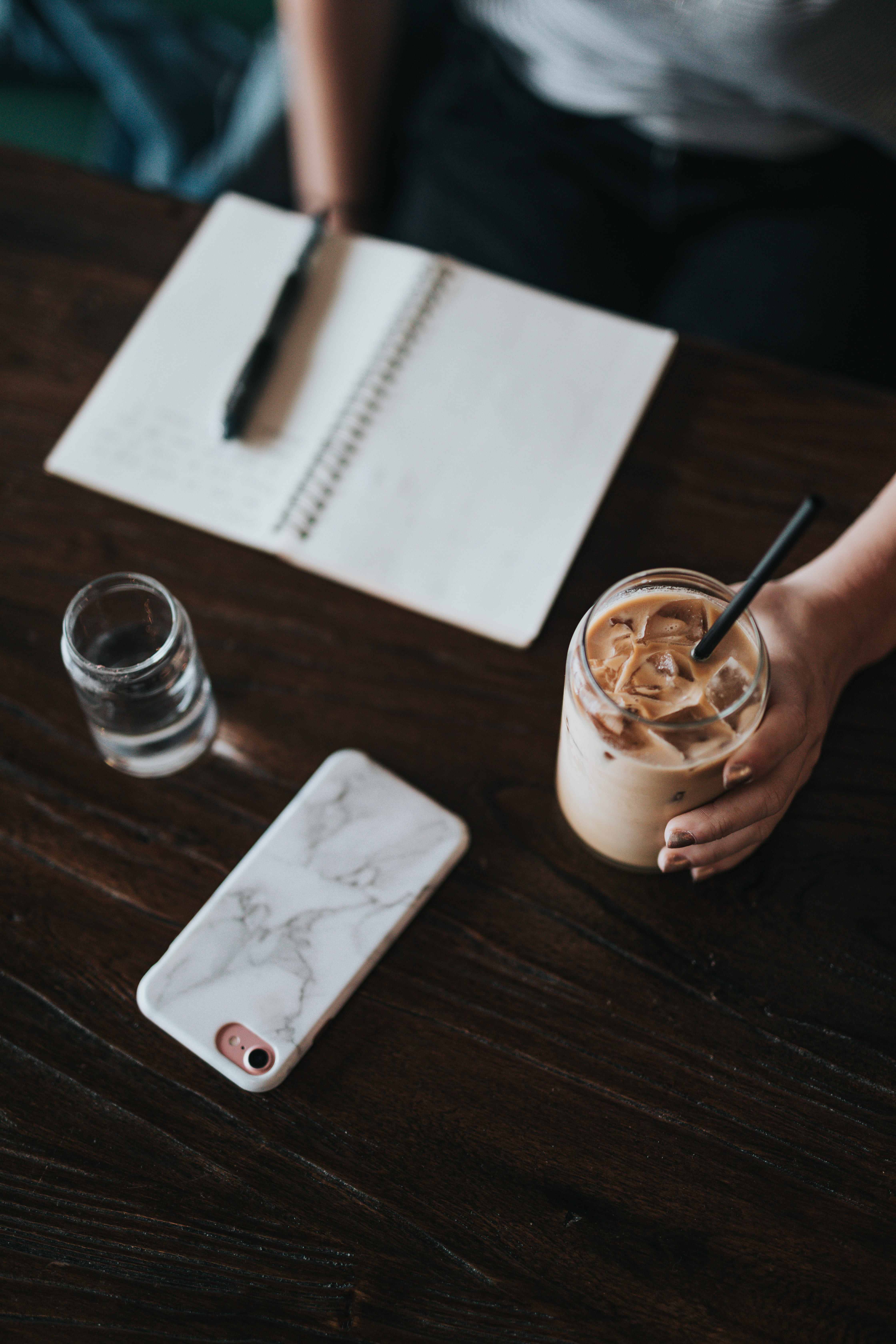 case, coffee - drink, hand, coffee guy, straw, cofee guy, marble, mocha, lifestyles, clear, cup, coffee cup, glass, tray, work, person, holding, real people, Phone HD Wallpaper