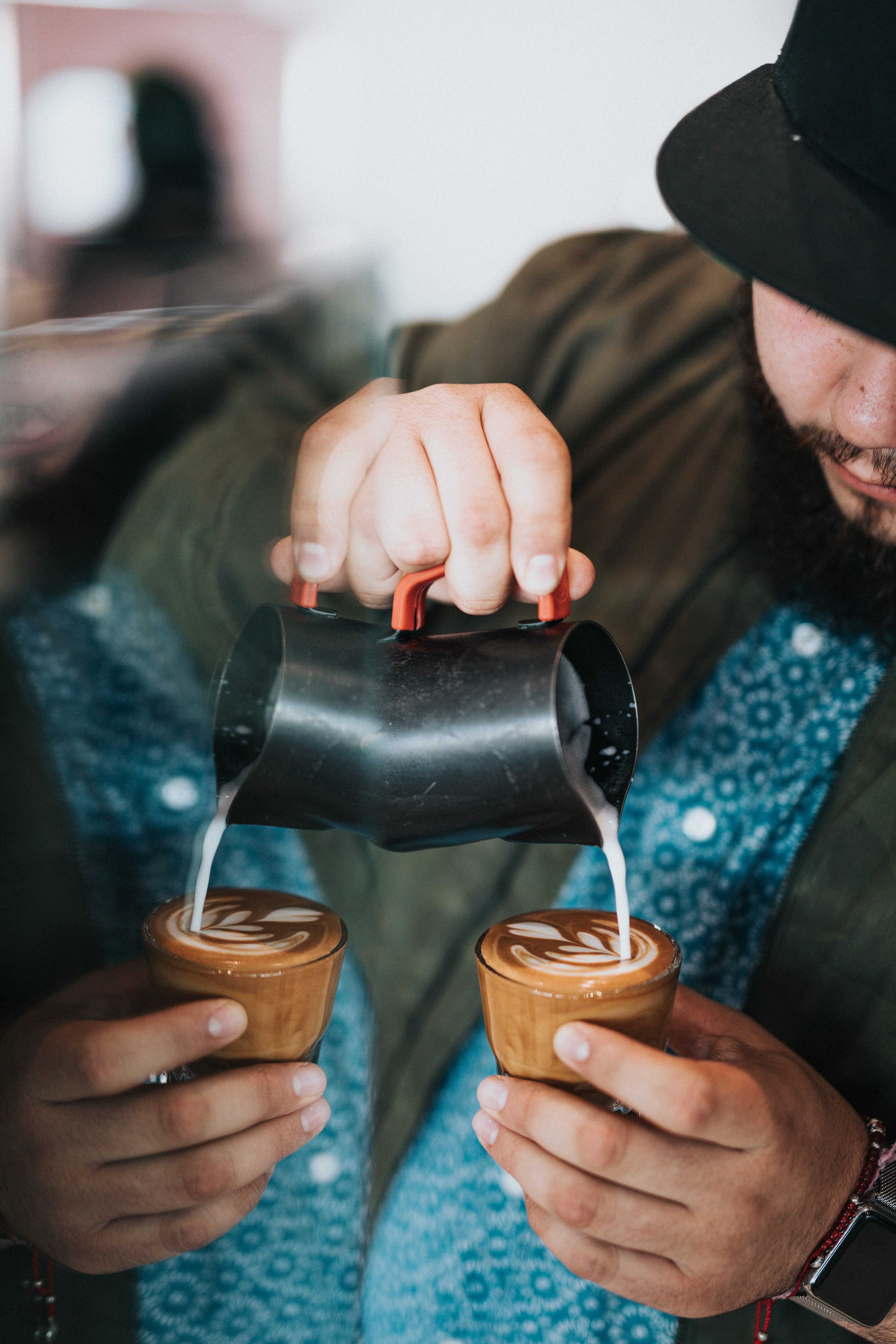 coffee Cup, cafe, caucasian Ethnicity, person, one Person, pour, occupation, coffee bean, holding, jug, man, lifestyles, small Business, macchiato, drink, Phone HD Wallpaper