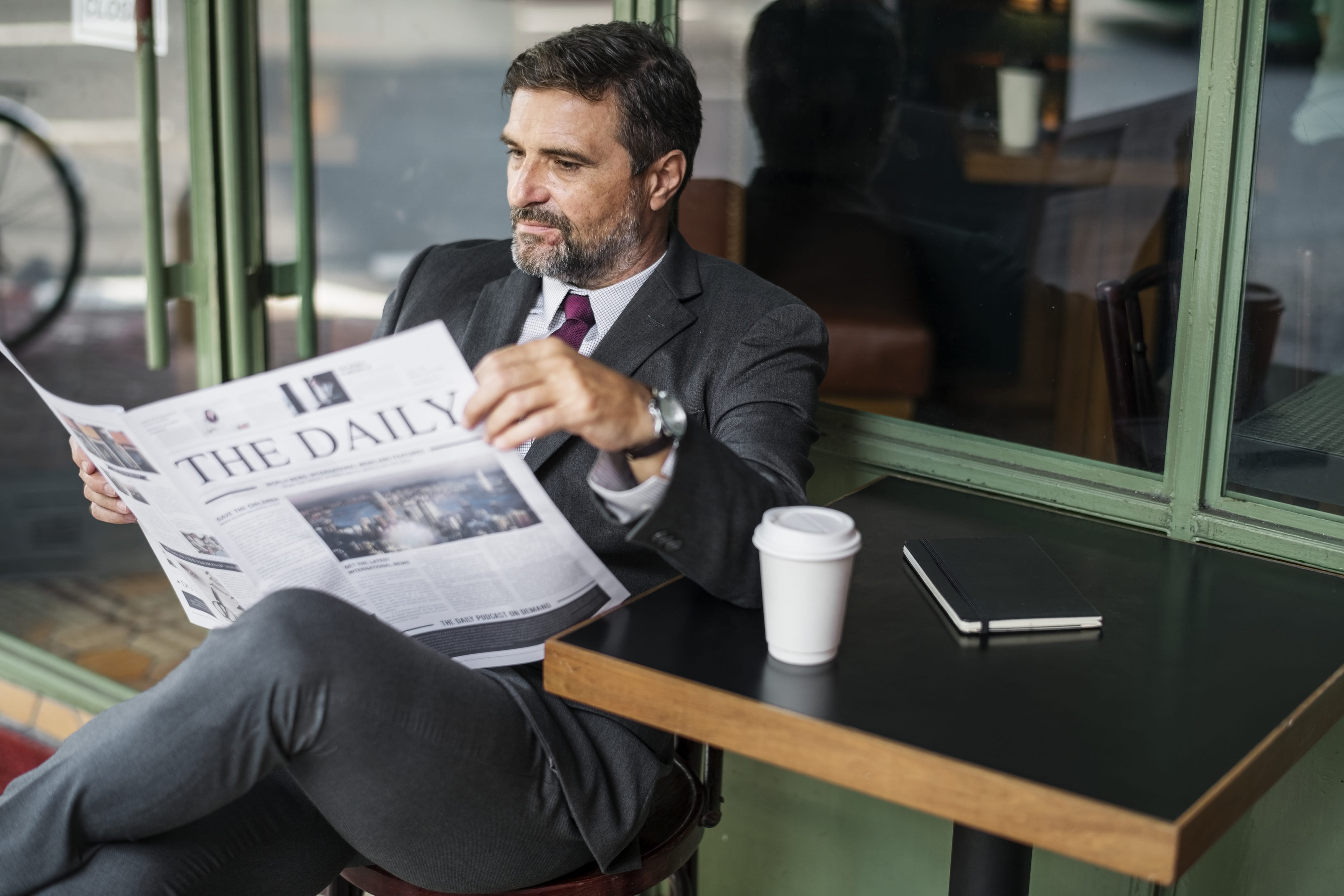 business, communication, sitting, news, read, males, guy, cup, wear, person, real people, businessman, adult, man, drink, one person, formalwear, 4K, holding, HD Wallpaper