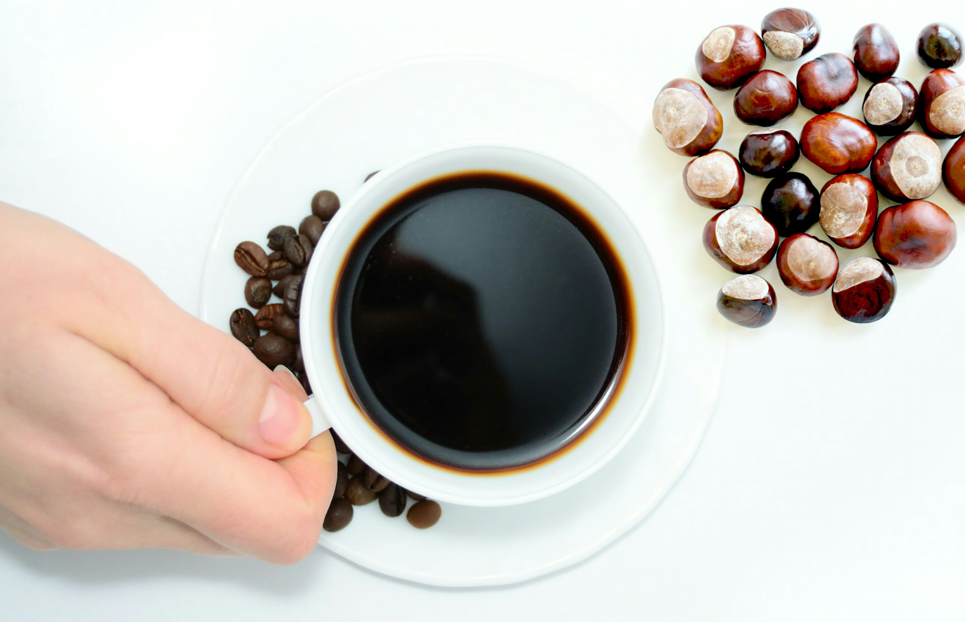 caffeine, crockery, directly above, relaxation, non-alcoholic beverage, food and drink, life, drink, nuts, white, human body part, stylish, cappuccino, HD Wallpaper