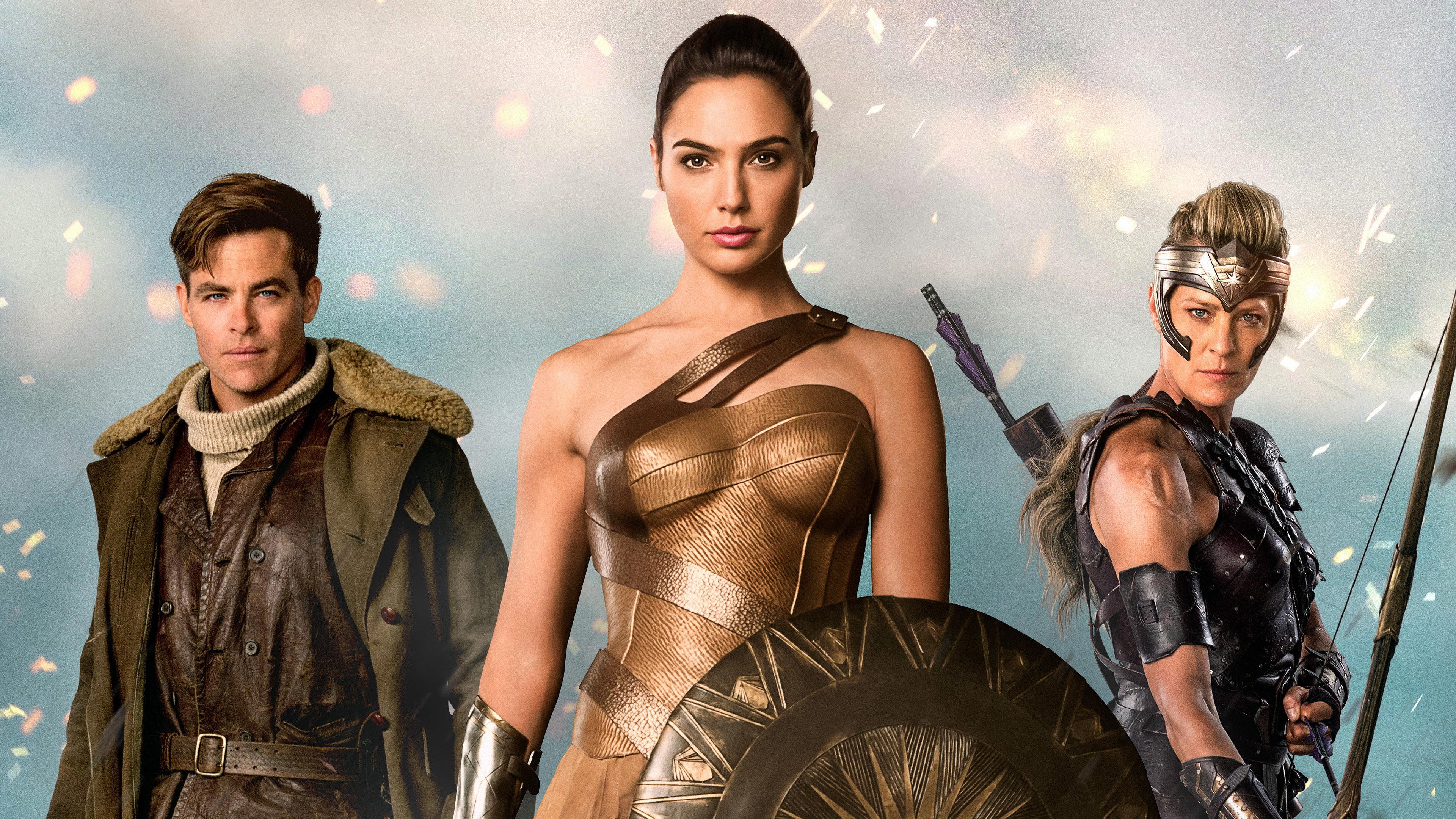 themyscira, woman, diana, general, wonder, chris, antiope, wright, gadot, steve, pine, trevor, gal, 4K, robin, HD Wallpaper