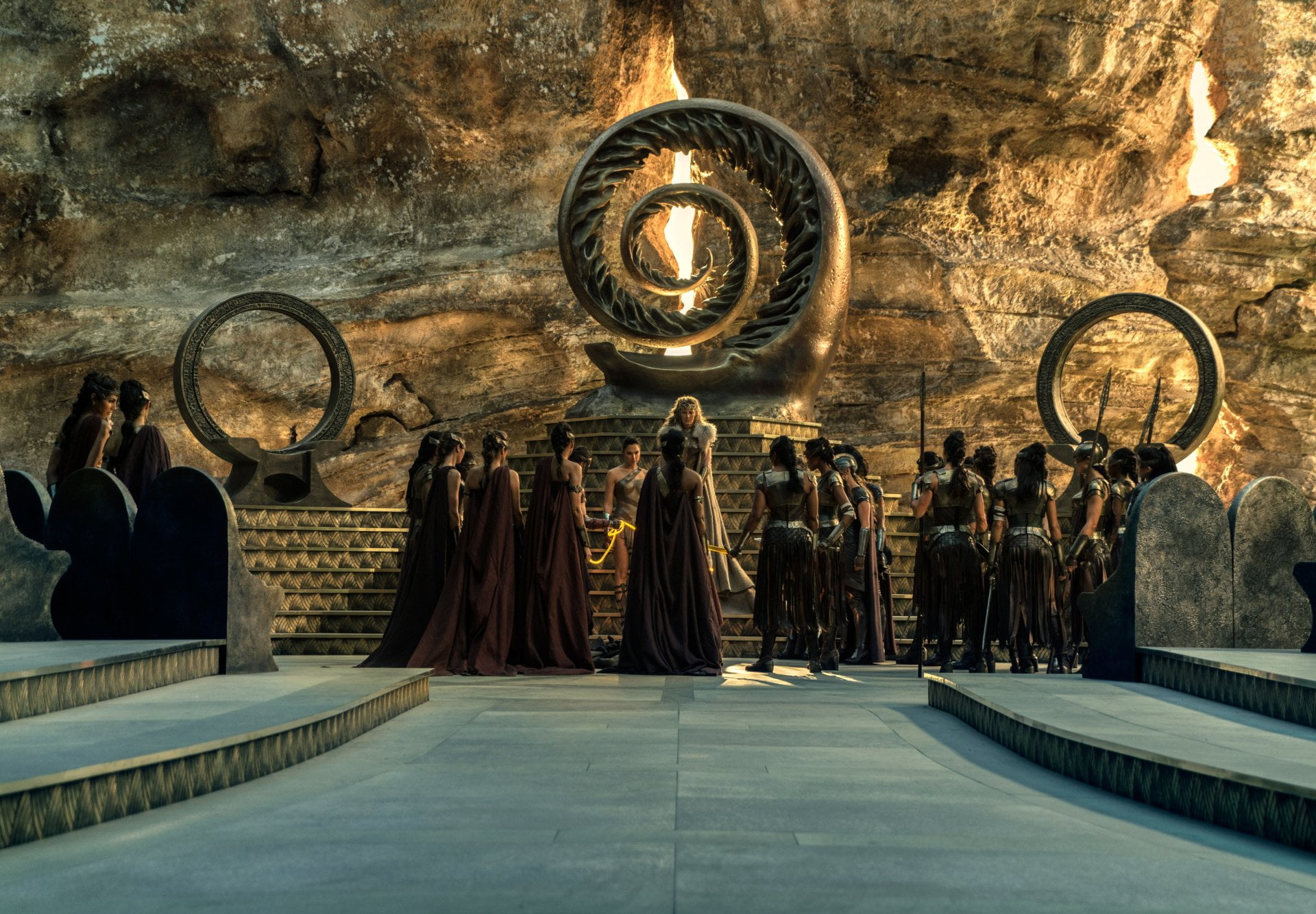 Movie, architecture, indoors, built structure, General Antiope, religion, representation, men, standing, 1080P, Robin Wright, belief, human representation, HD Wallpaper