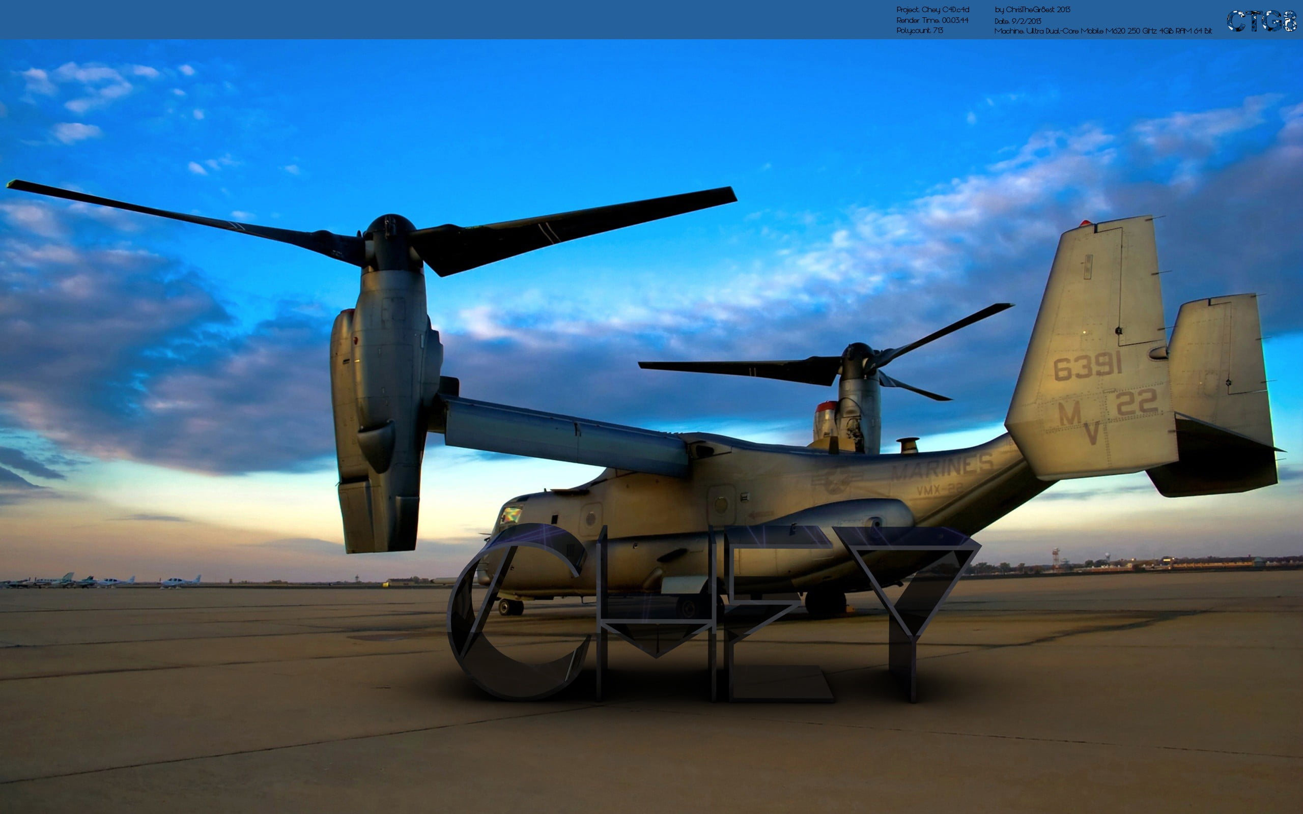 mode of transportation, aerospace industry, army, Cinema 4D, 2K, plane, no people, cloud - sky, airport, transportation, airport runway, day, propeller, HD Wallpaper