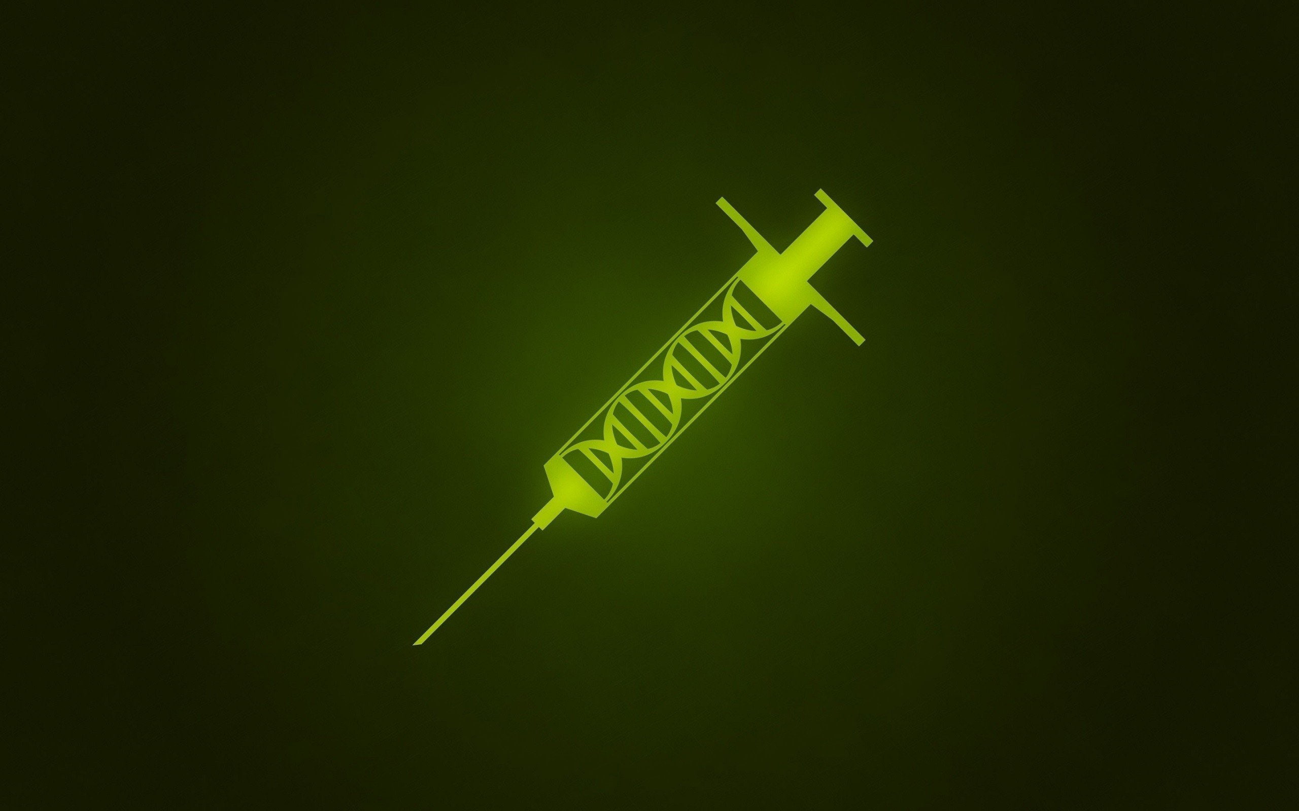 healthcare and medicine, copy space, indoors, green color, close-up, exit sign, warning sign, symbol, dna syringe minimalism, arrow symbol, directional sign, HD Wallpaper