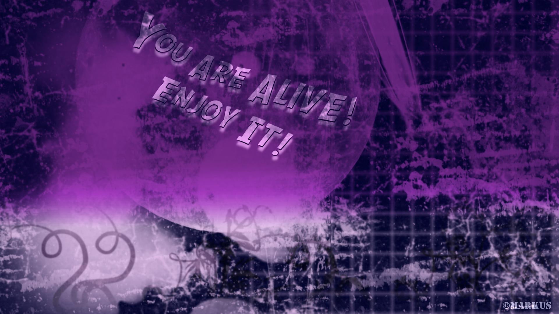 1080P, alive, abstract, purpple, 3d and abstract, moon, HD Wallpaper