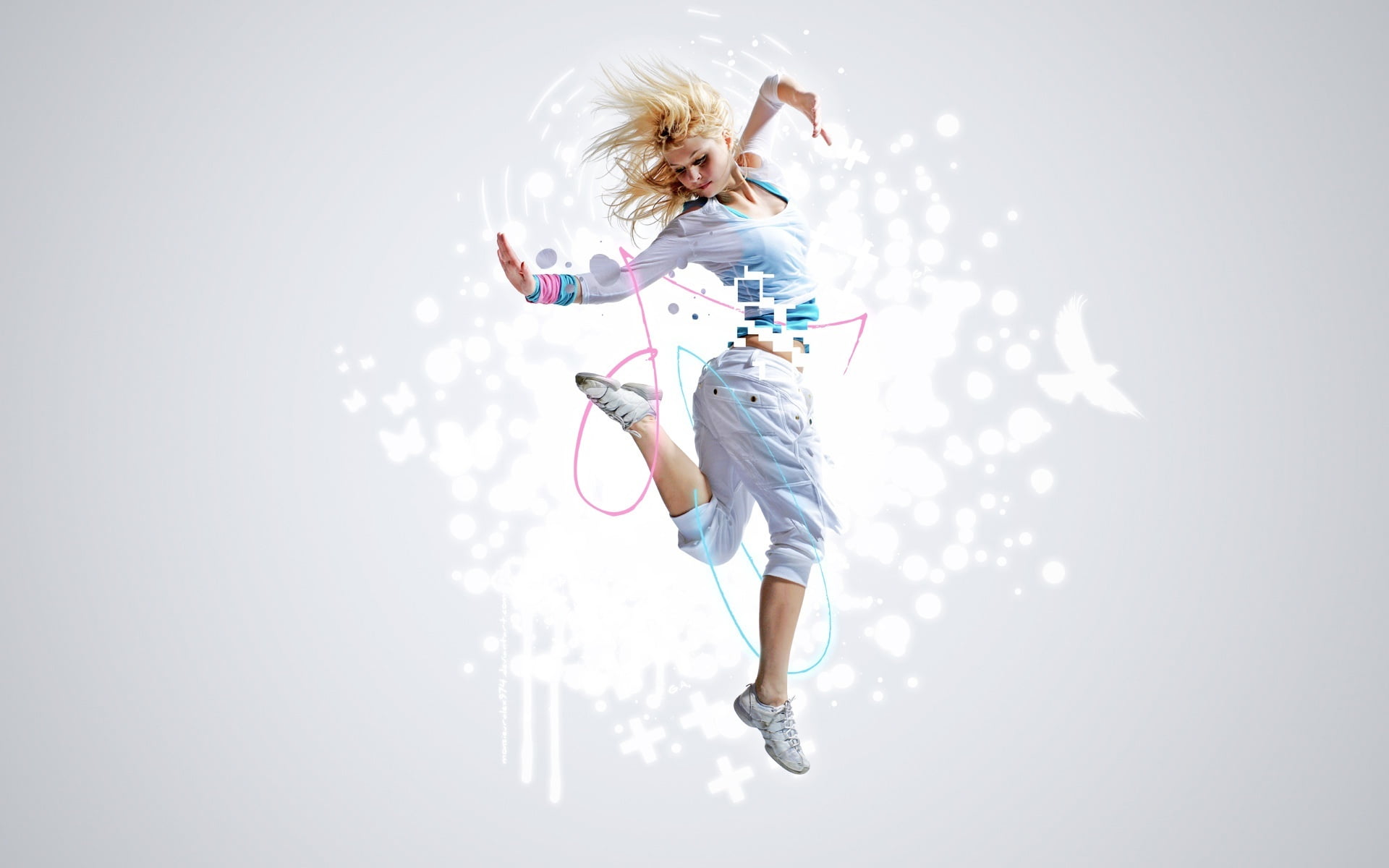 people, white, movement, nature, adult, teenage Girls, sport, freedom, blond hair, young women, jumping, action, happiness, dance, one Person, caucasian Ethnicity, HD Wallpaper