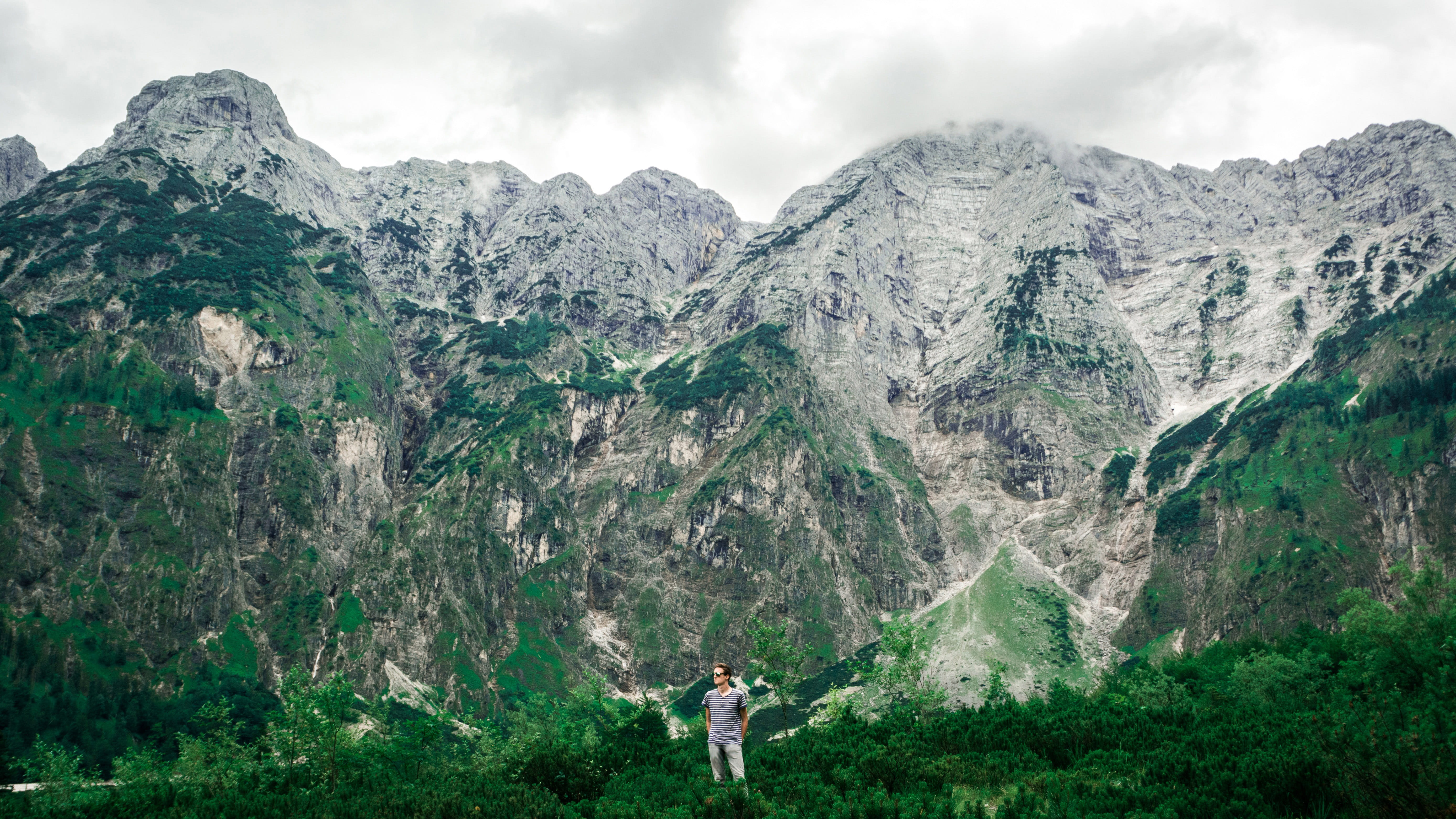 Austria, day, Mountains, scenics - nature, human arm, Beneath, landscape, arms raised, mountain Range, non-urban scene, 5K, Tall, arms outstretched, leisure activity, HD Wallpaper