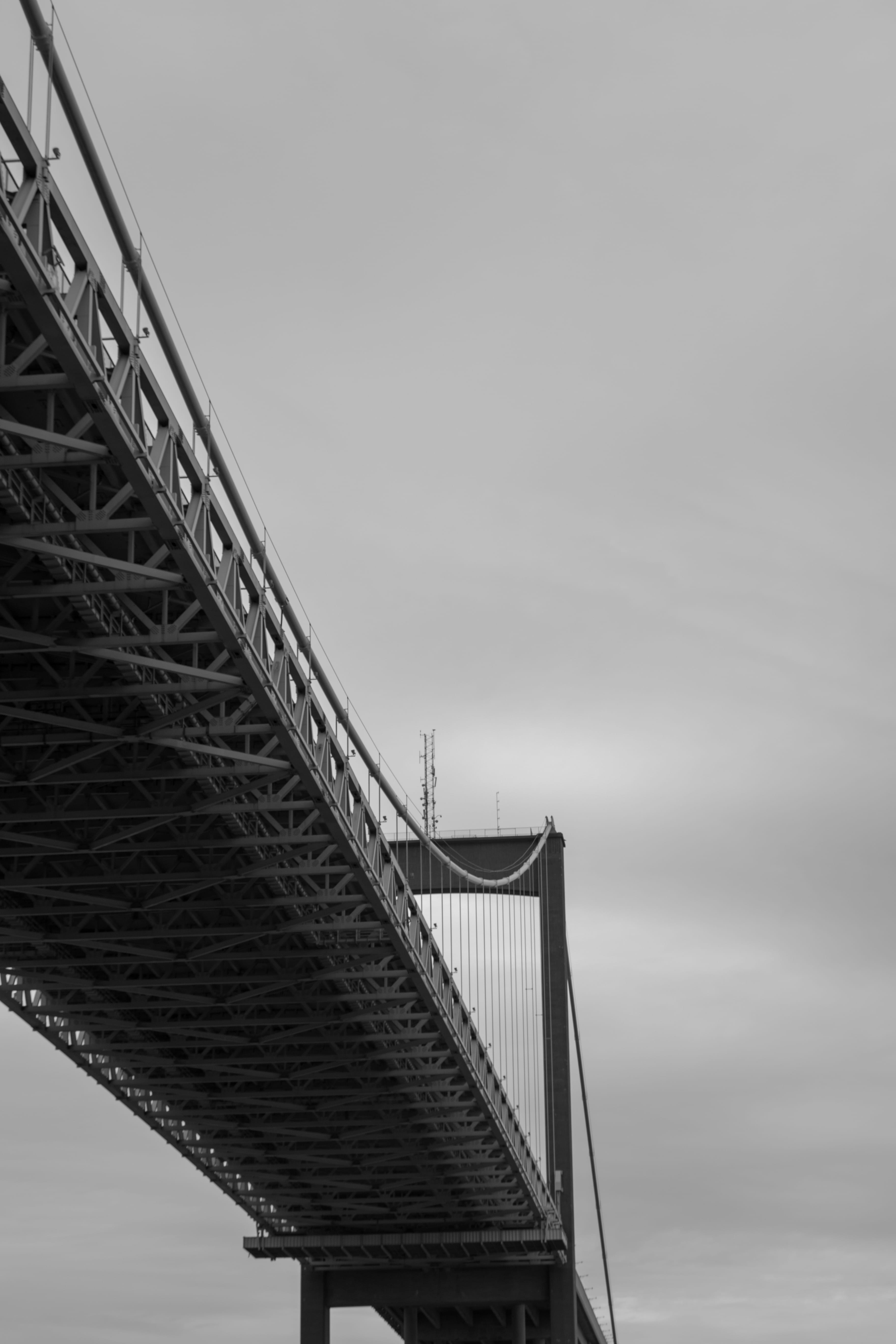 beneathbridge, sweden, steel, built structure, railing, outdoors, sky, street, gothenburg, water, bridge - man made structure, transportation, bandw, alloy, Phone HD Wallpaper