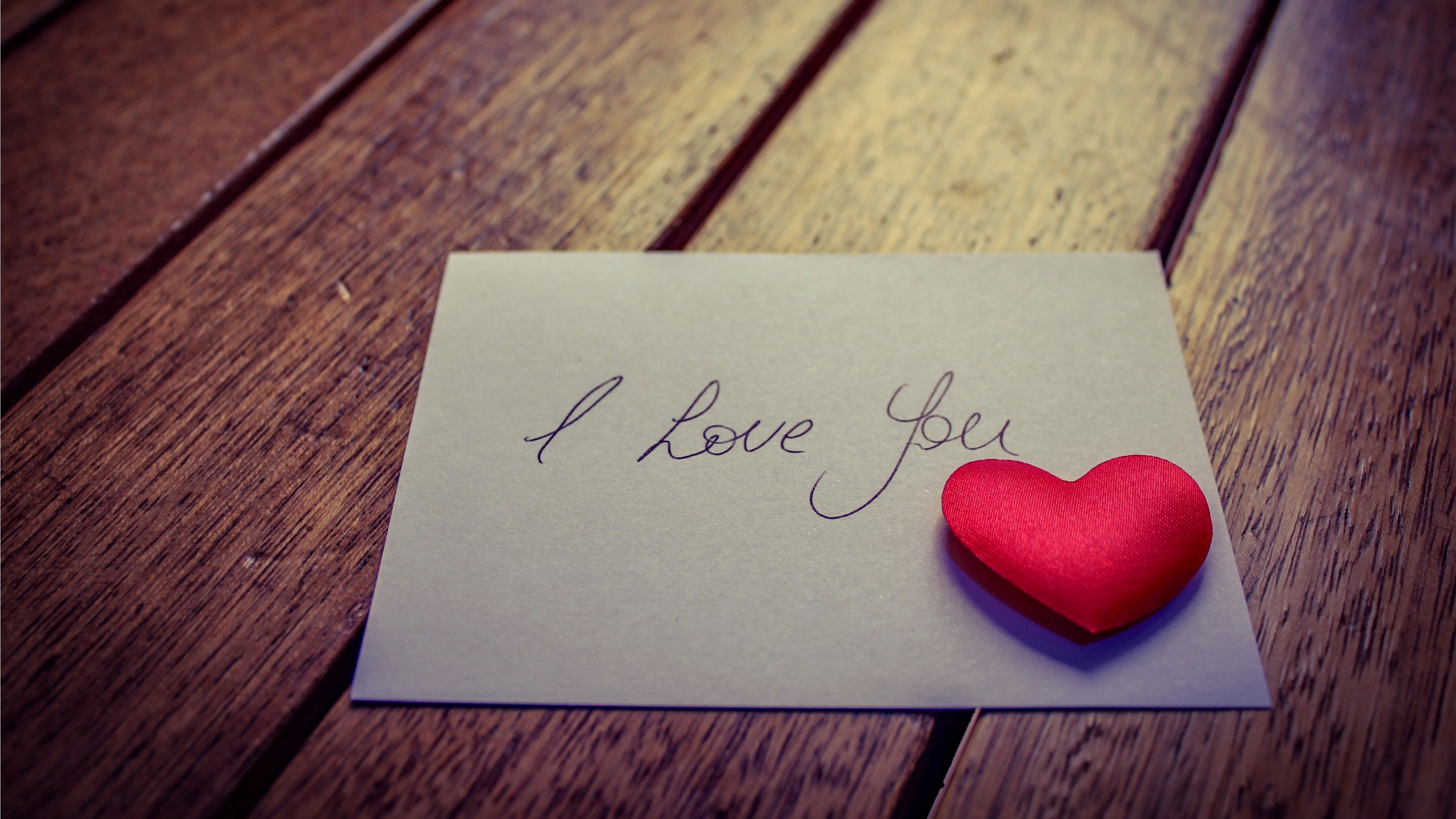 4K, 4K, Love heart, I Love You, Letter, HD Wallpaper