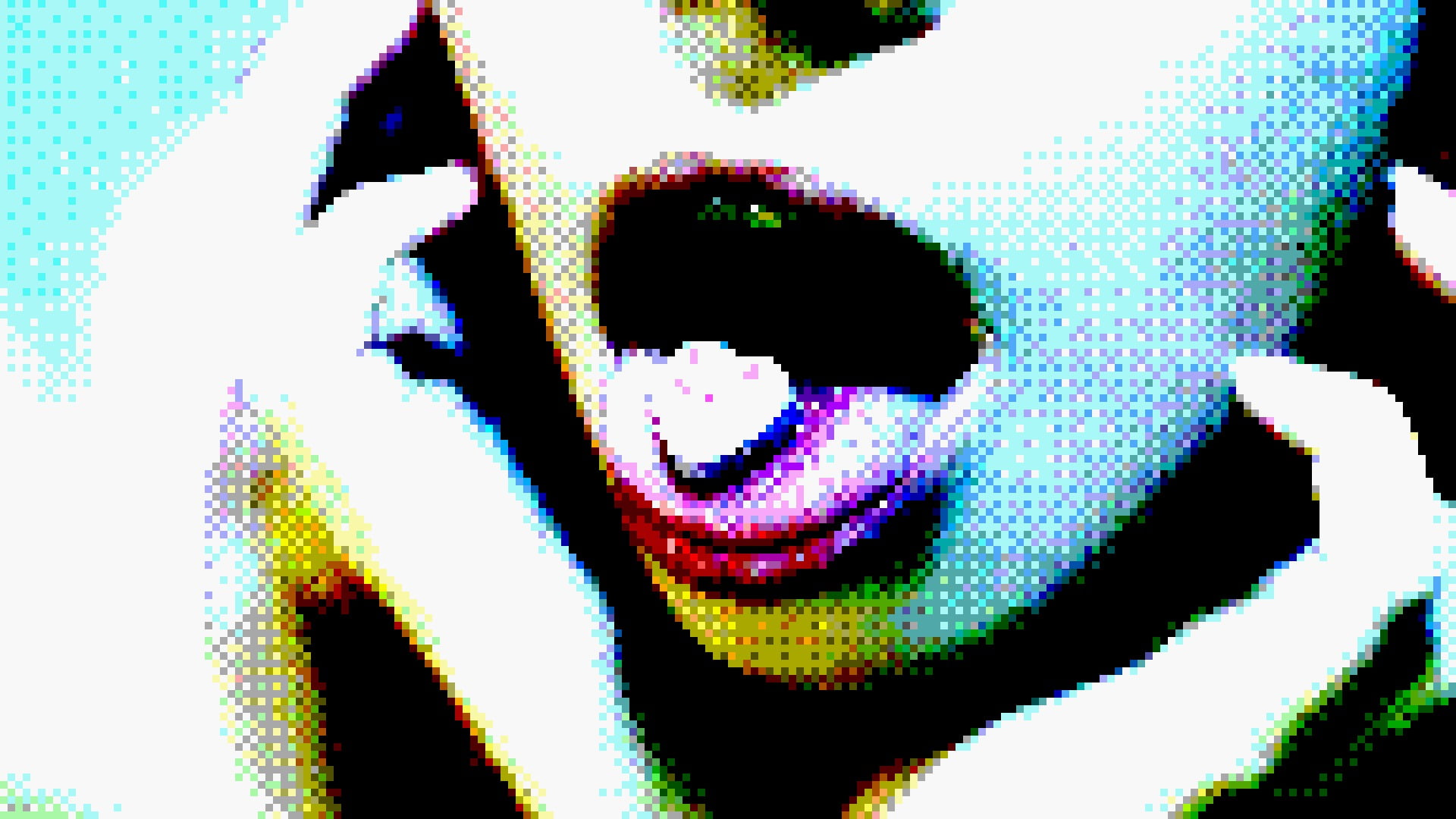 portrait, candy heart, indoors, multi colored, pixelated, lips, no people, close-up, pixel art, design, digital composite, communication, body part, pattern, HD Wallpaper