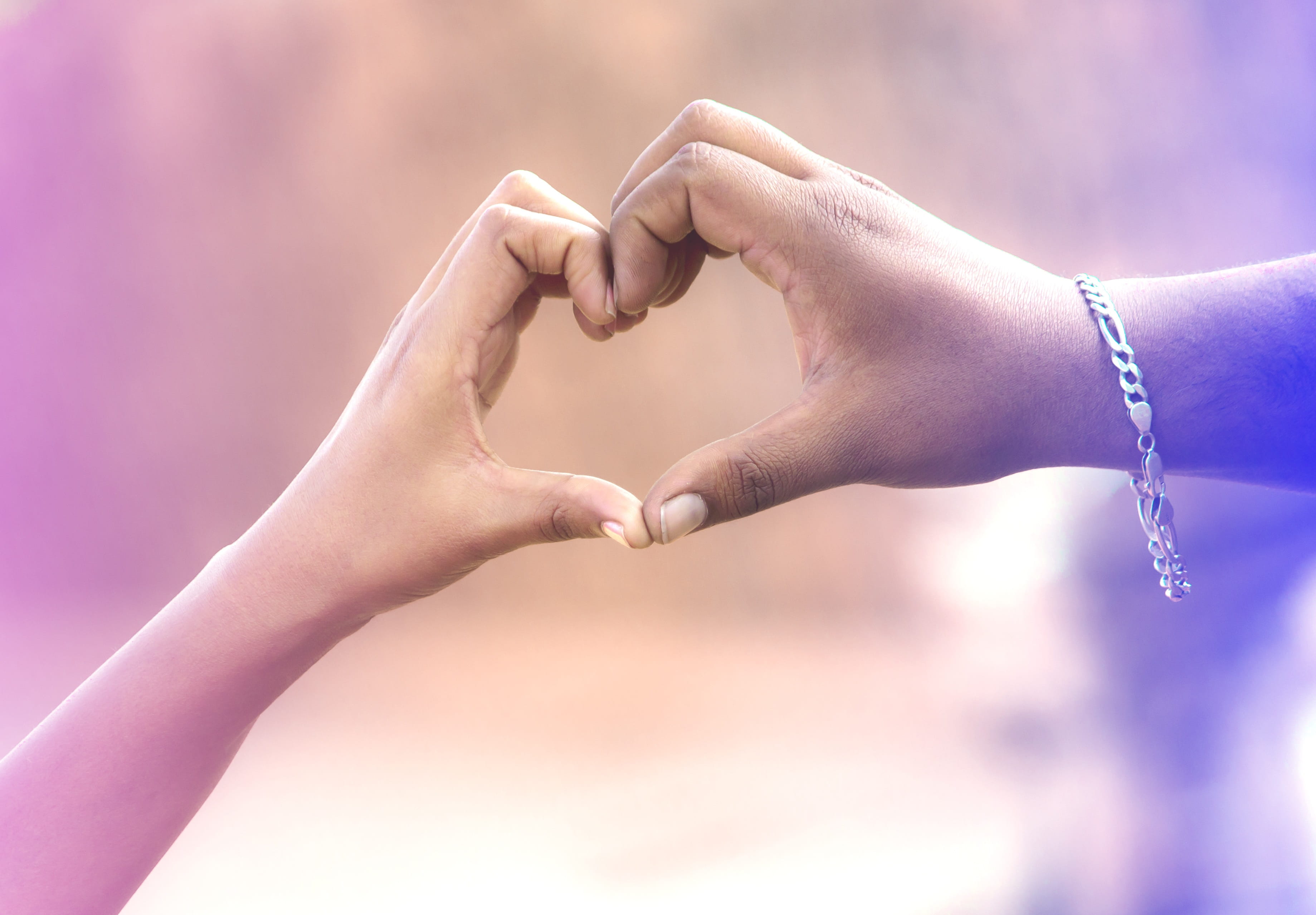 adult, young adult, two people, heart shape, sign, hand, care, close-up, nature, emotion, forming, friendship, positive emotion, one person, females, togetherness, HD Wallpaper