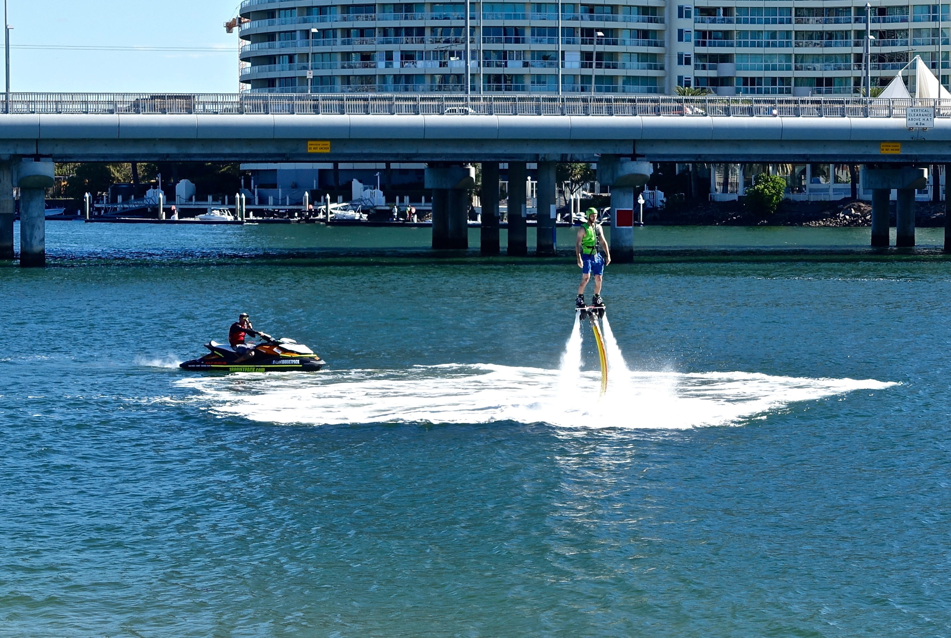 transportation, lifestyles, nature, Jetpack, architecture, power, Water, building exterior, nautical vessel, outdoors, leisure activity, Propulsion, real people, HD Wallpaper