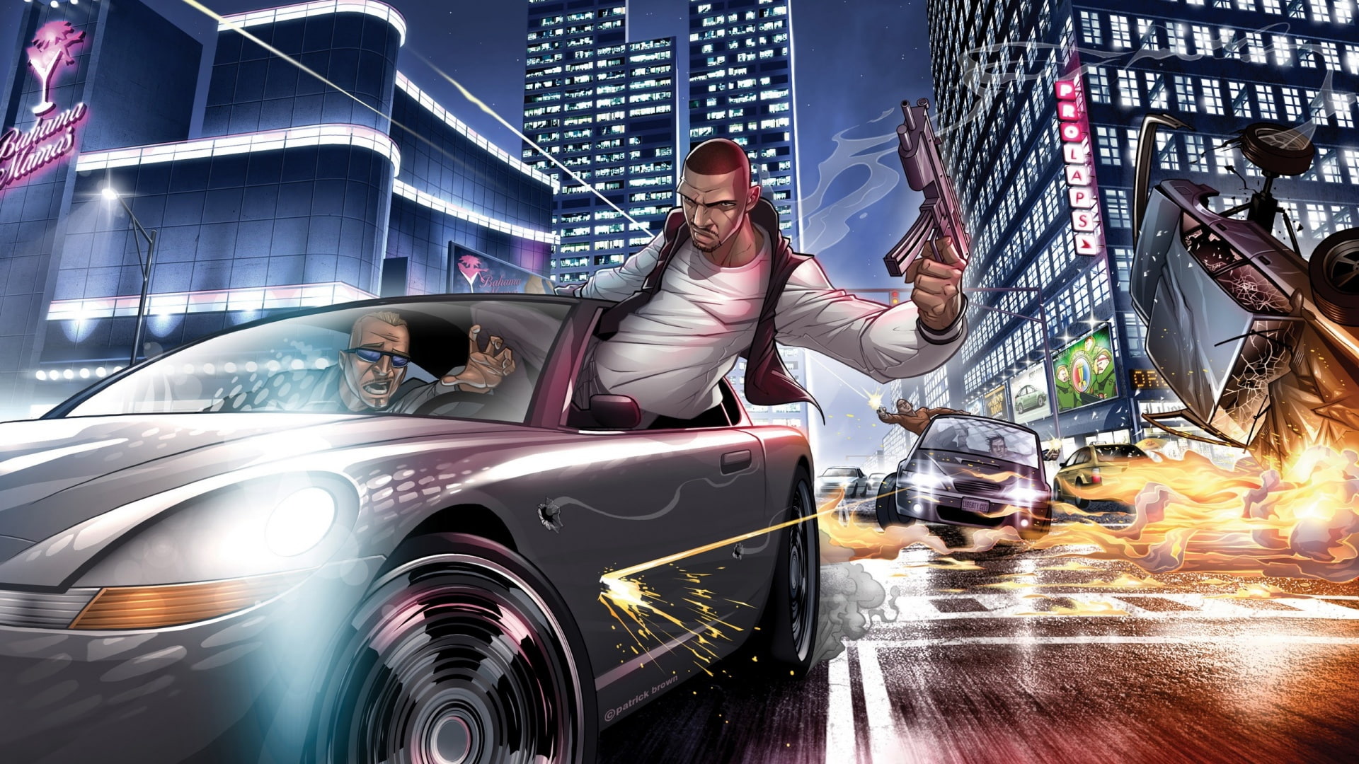 auto, 1080P, games, grand, hd, iv, theft, art, HD Wallpaper