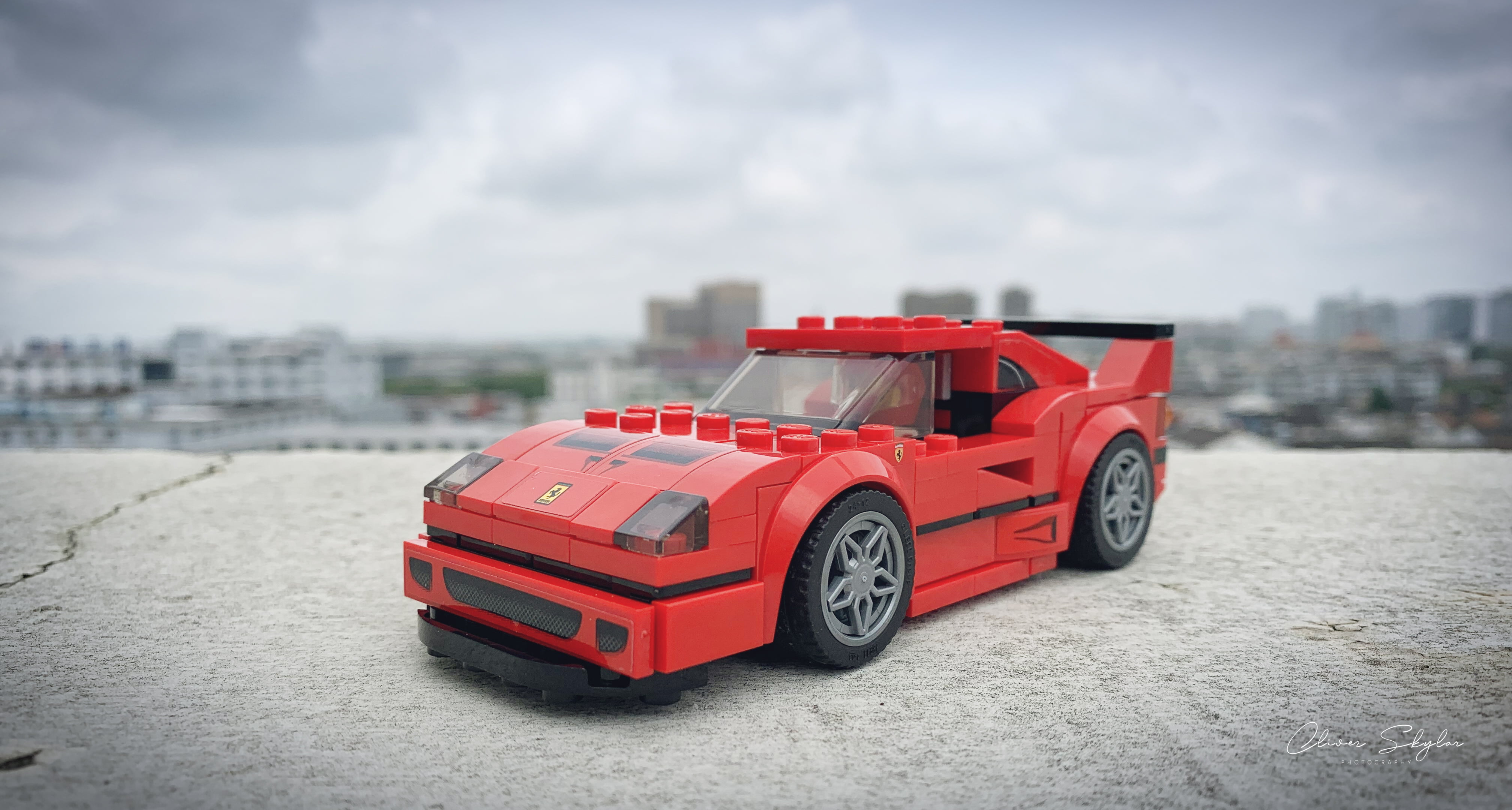 red, 4K, Motorsport, Ferrari, motors, motorsports, LEGO, Ferrari F-40, HD Wallpaper
