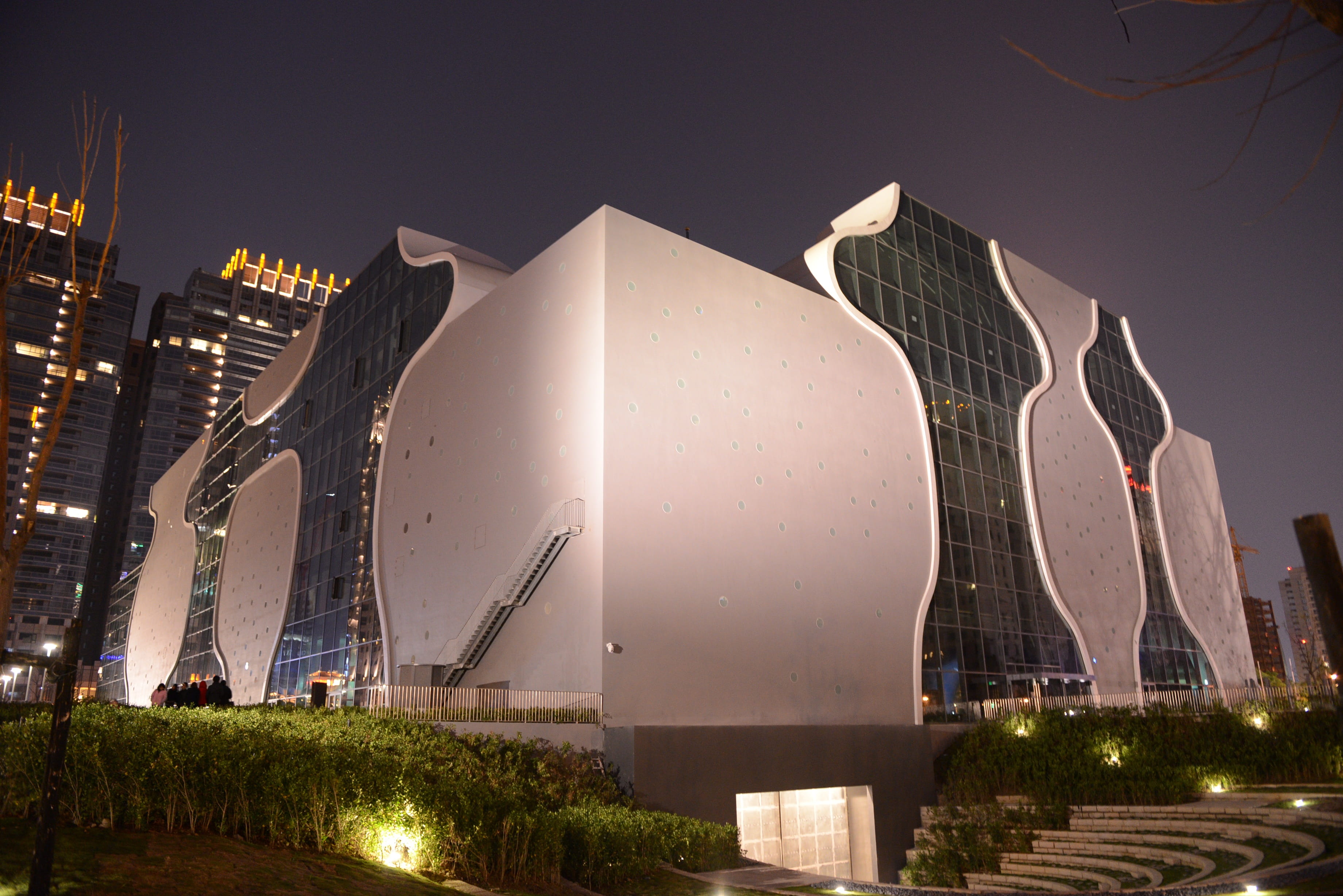 residential district, famous Place, Taiwan, office, river, architecture And Buildings, street, sky, outdoors, no people, illuminated, plant, opera, building, HD Wallpaper