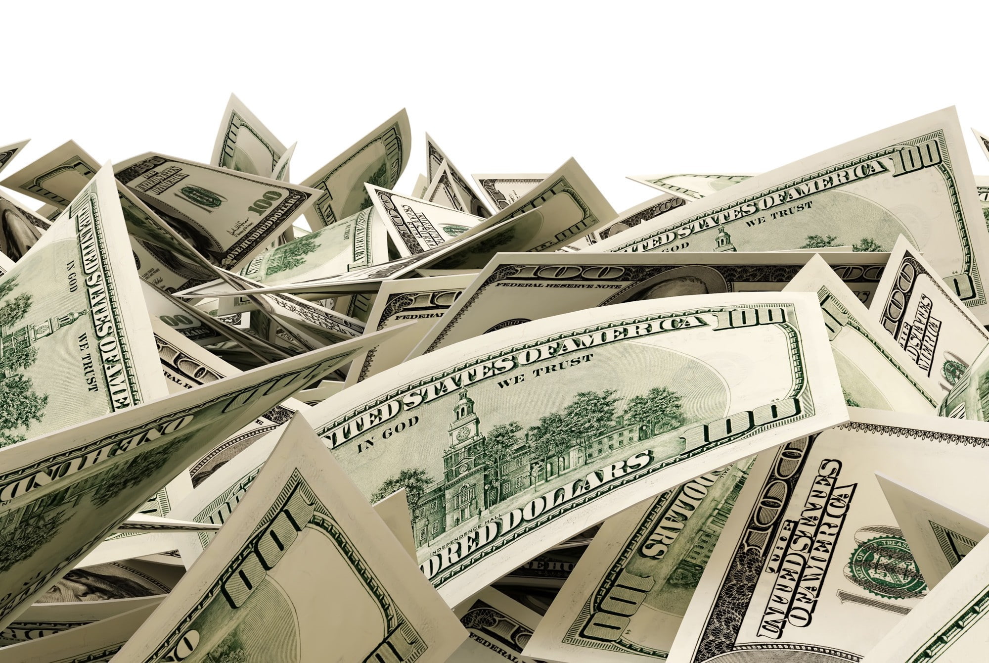 1080P, dollar bills, white background, simple background, money, HD Wallpaper