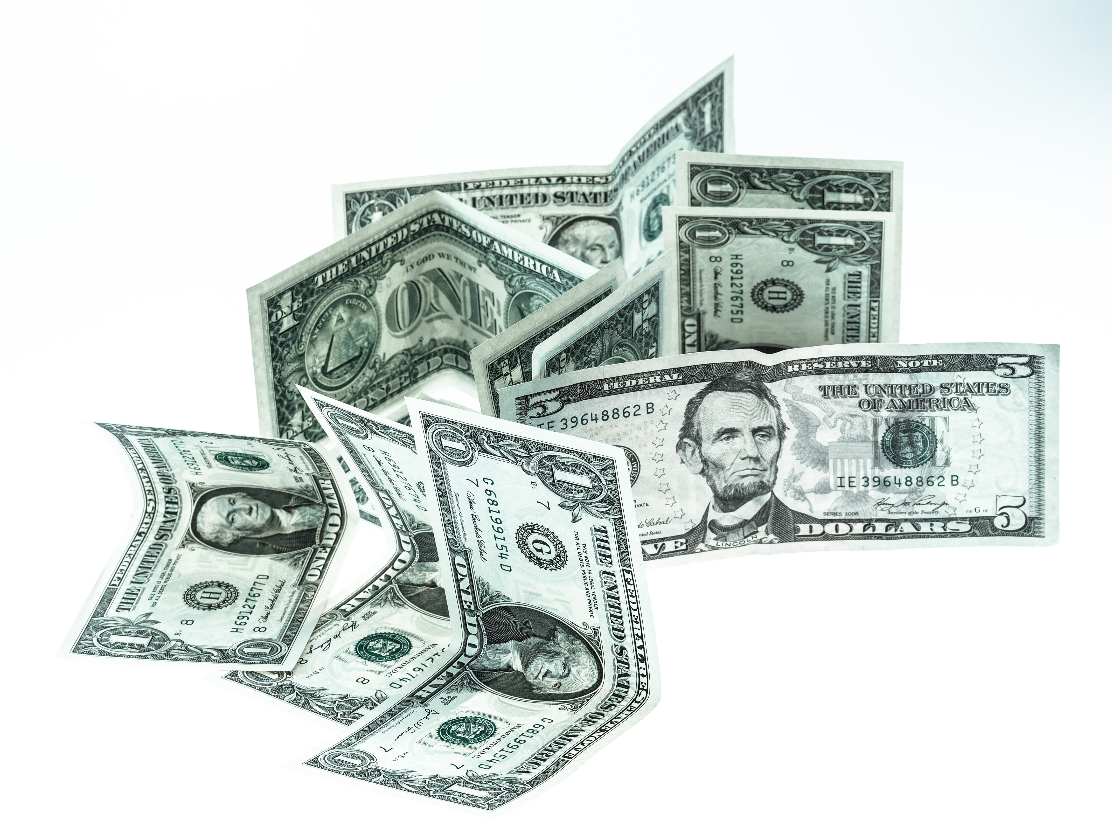savings, close-up, paper currency, paper money, success, funds, finance, studio shot, bank note, white background, cut out, corporate business, bills, finance dollar, HD Wallpaper