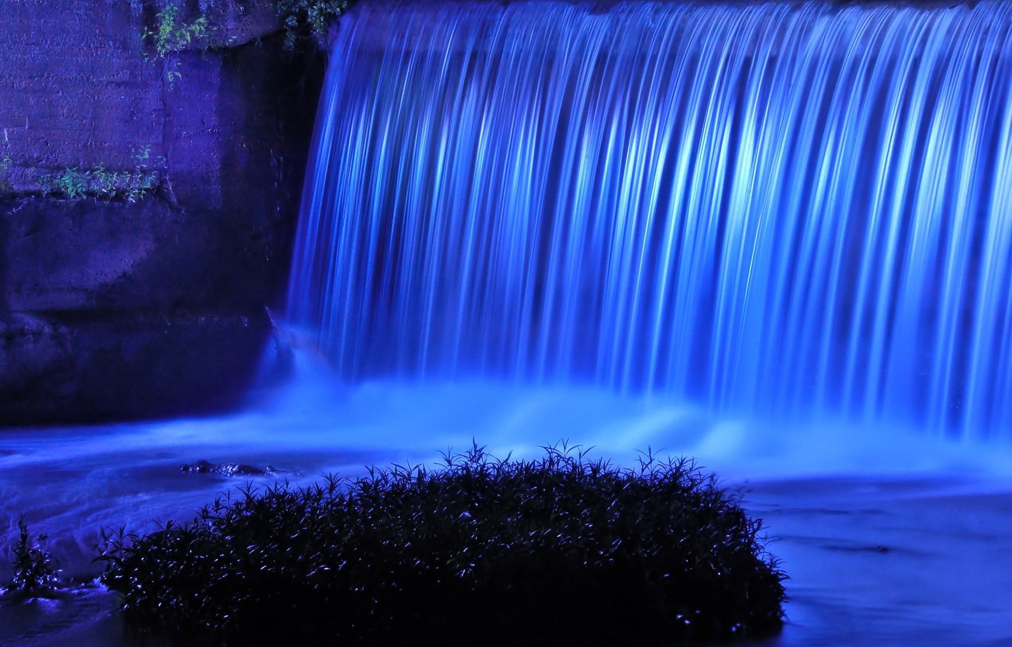 high definition, black, blue, foam, moss, nice, stones, 1080P, amzzing, water, photoshop, waterfall, picture, photo, HD Wallpaper