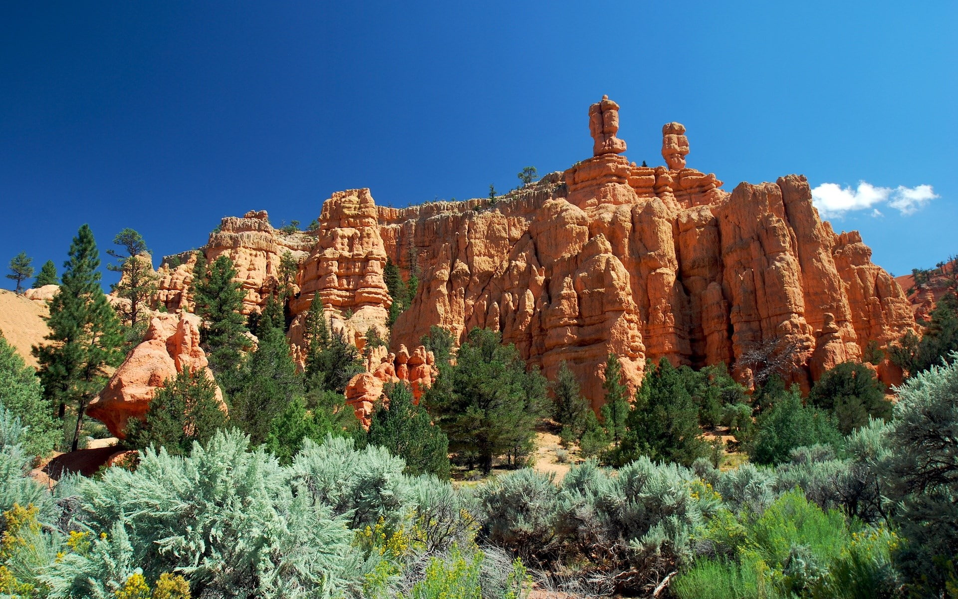 arid climate, geology, non-urban scene, blue, tranquility, sky, scenics - nature, rock - object, climate, day, high res  nature download 1920x1200, rock, HD Wallpaper