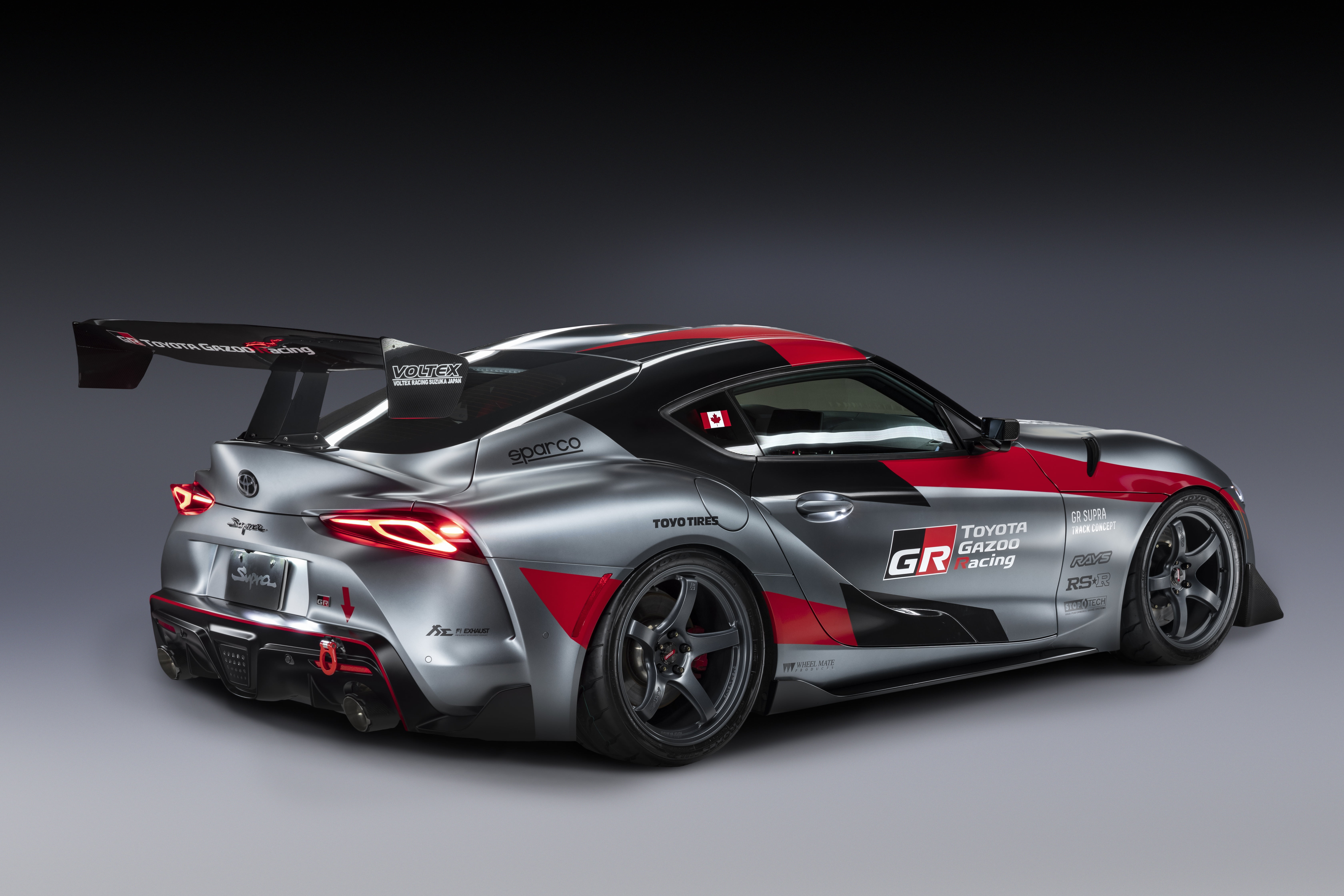 GR Supra Track Concept, grey, 2020, Toyota, background, 5K, coupe, wing, HD Wallpaper