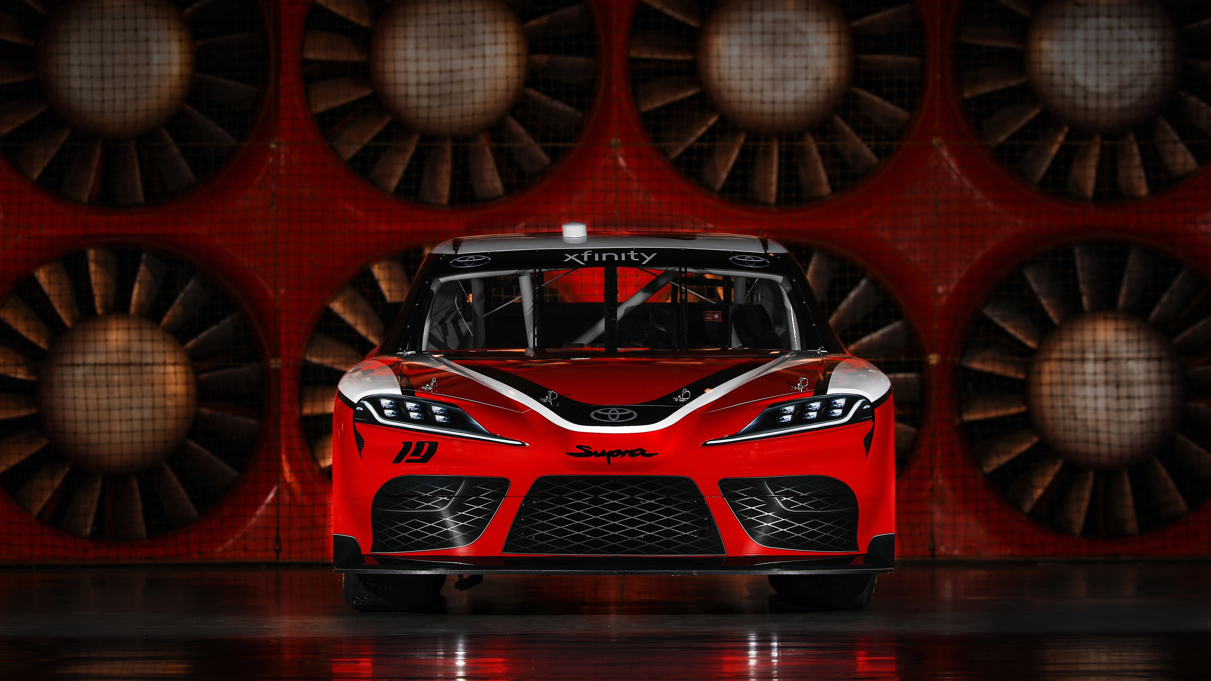 Supra, front view, Toyota, Xfinity, racing car, 4K, 2019, HD Wallpaper