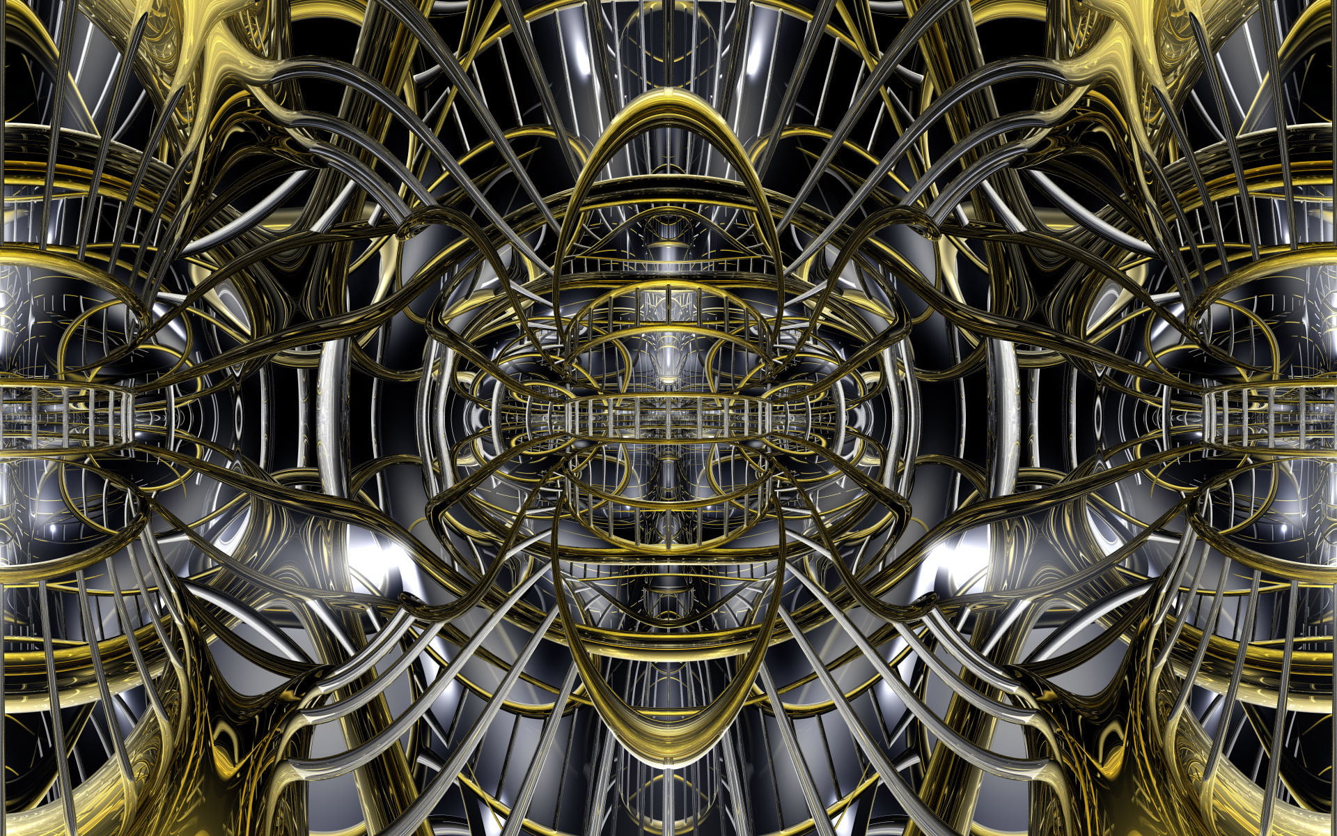 digital, ceiling, Abstract 3D, design, still life, 1080P, backgrounds, metal, large group of objects, complexity, pattern, shape, repetition, order, HD Wallpaper