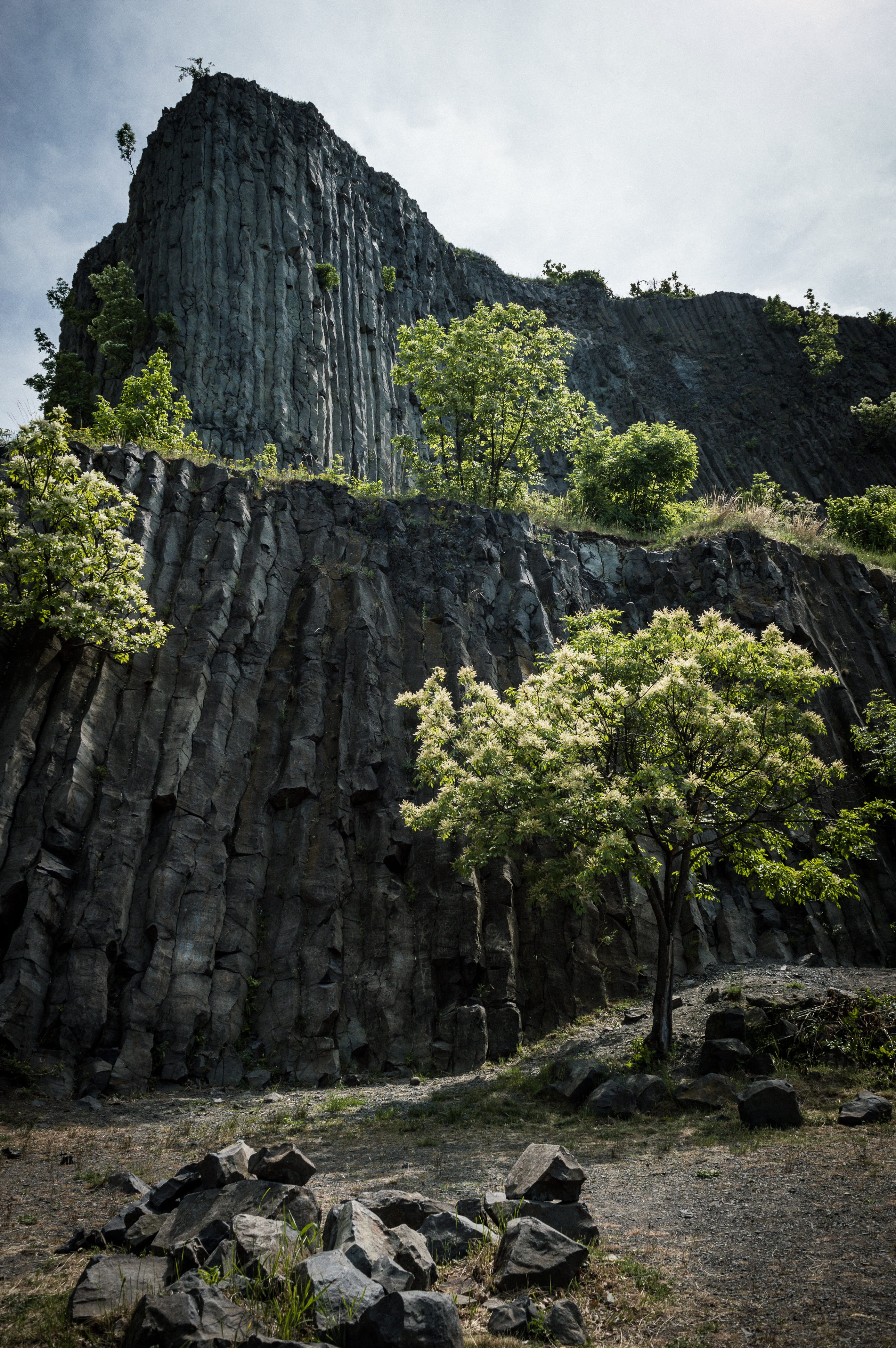 day, no people, solid, geology, popular, rock, tree, 4K, mountain, rock - object, scenics - nature, tranquility, destination, low angle view, volcano, Phone HD Wallpaper