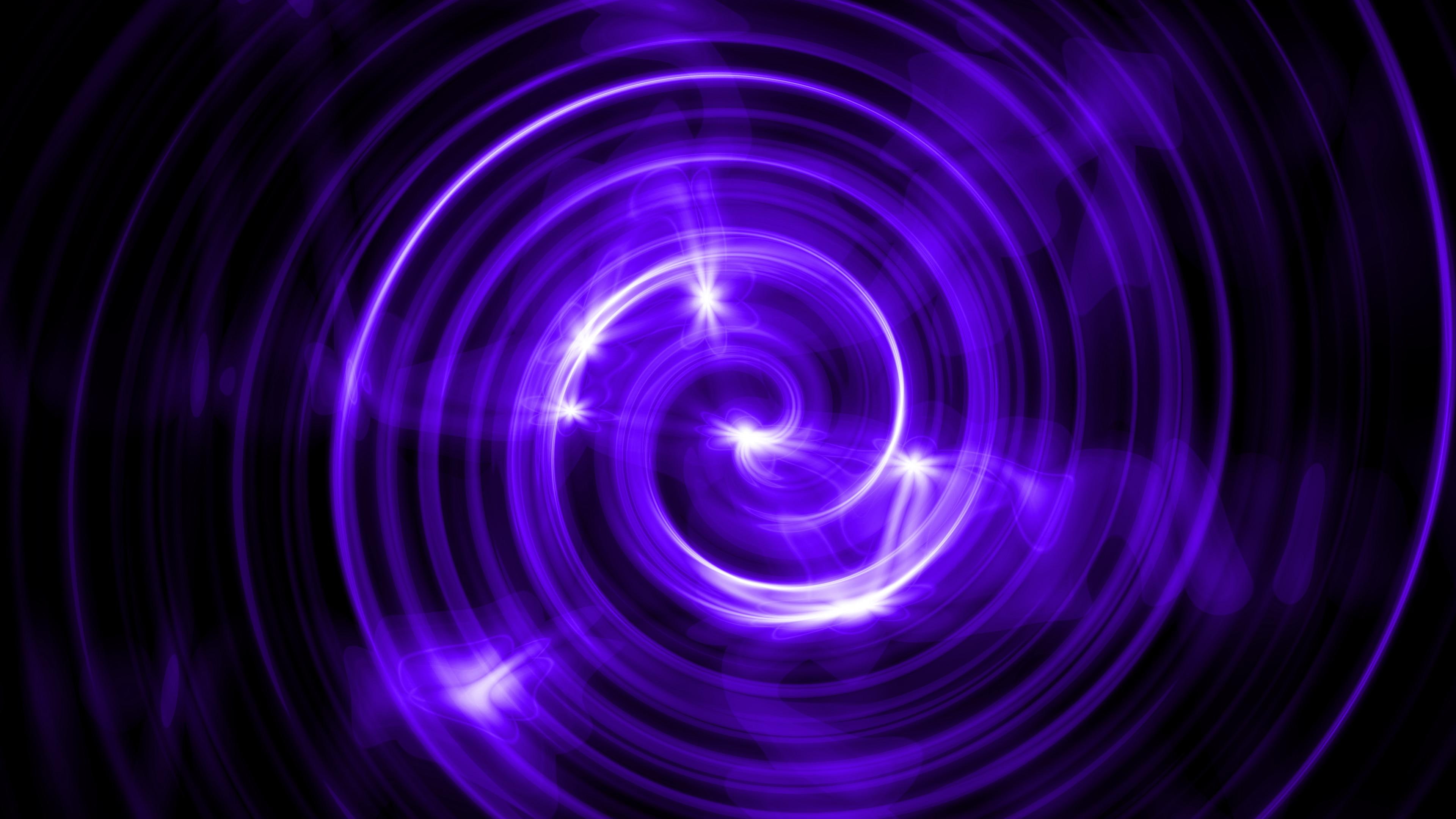 round, purple, swirl, 3840x2160, abstract, 4K, twirl, HD Wallpaper