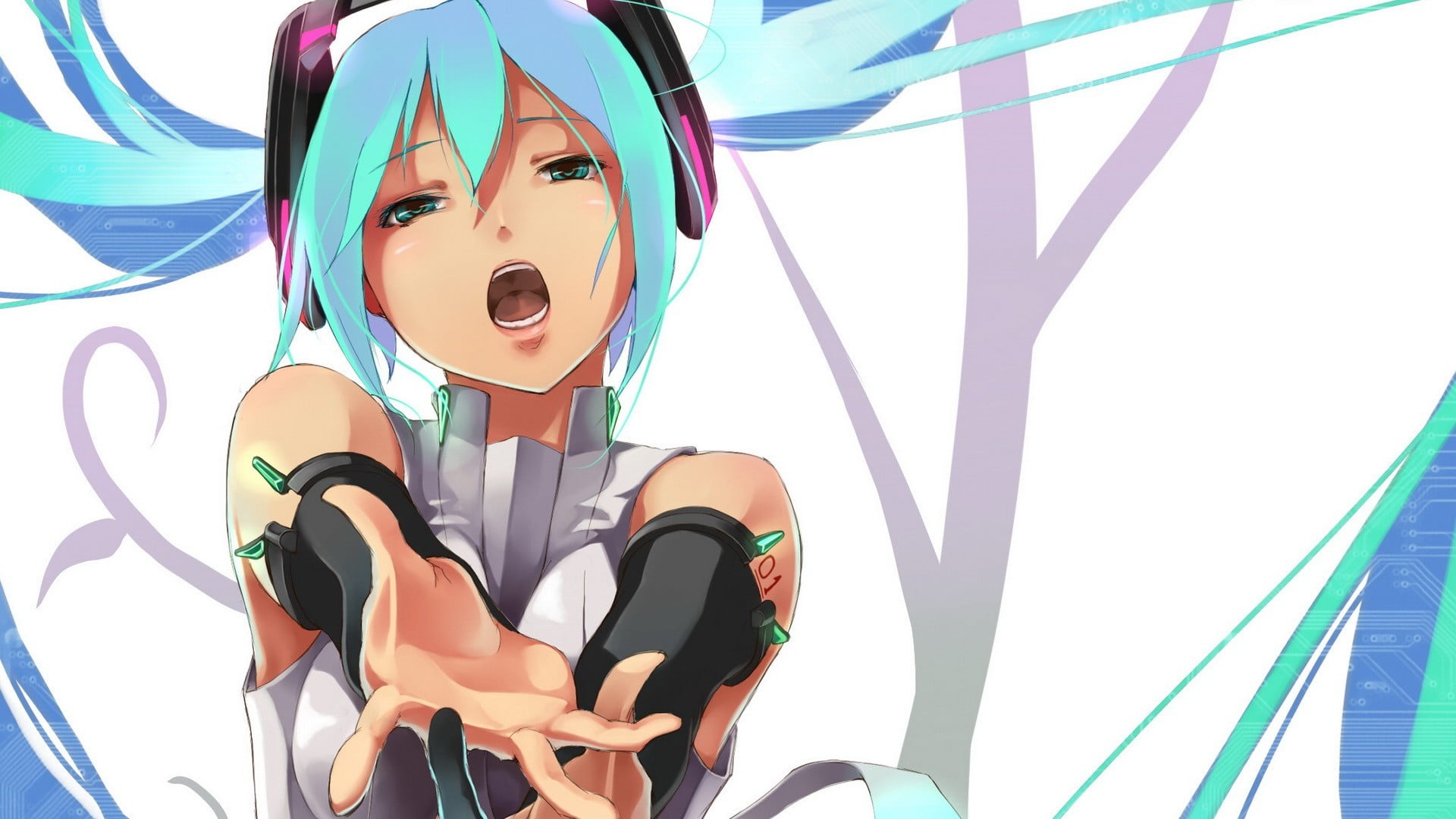 amusement park, hands, day, blue eyes, leisure activity, females, lifestyles, front view, Hatsune Miku, 1080P, anime, child, childhood, anime girls, portrait, HD Wallpaper