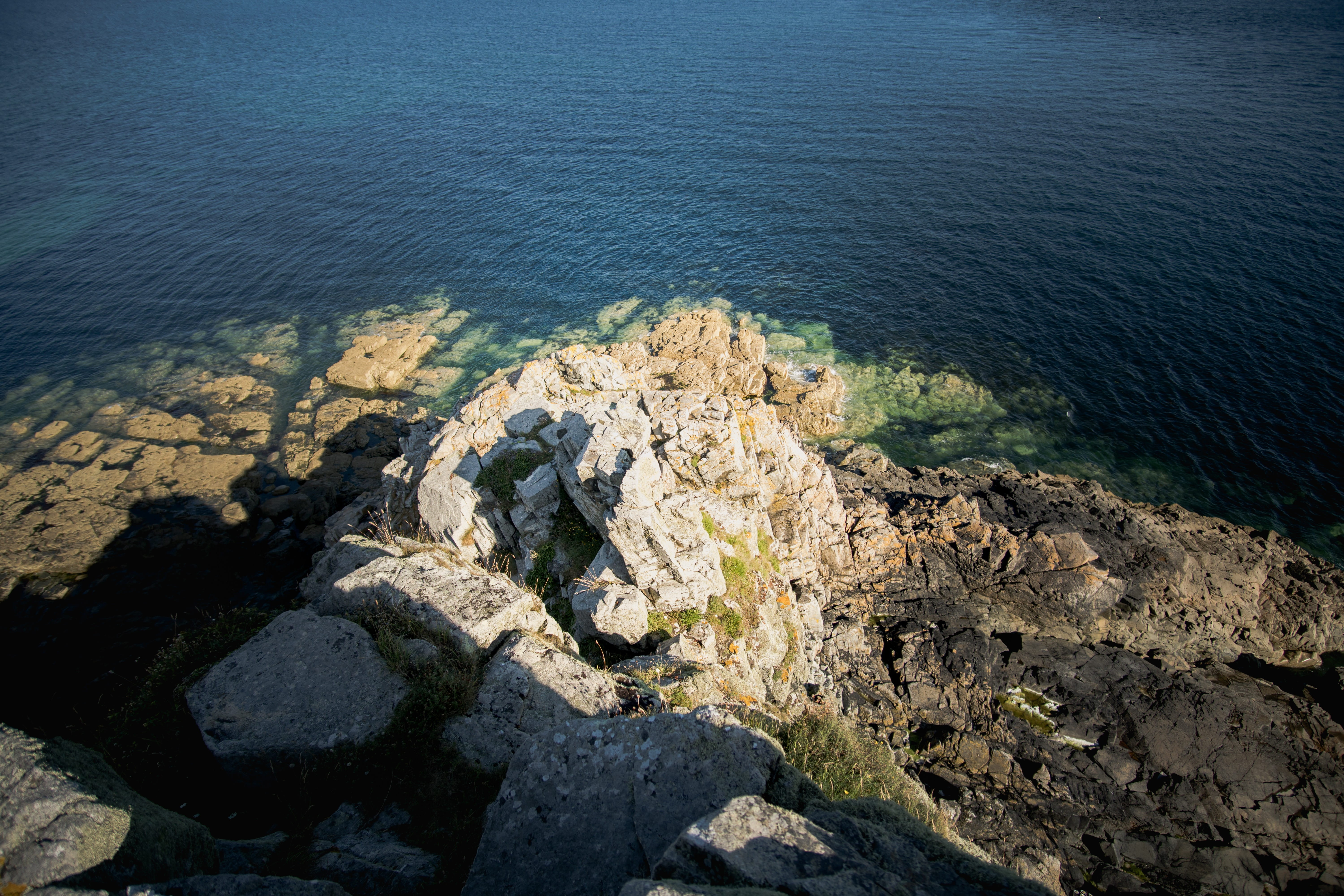 day, sea, transparency, tranquil scene, france, beach, 5K, land, rock formation, warm, scenics - nature, outdoors, water, seascape, heat, clear, green, HD Wallpaper