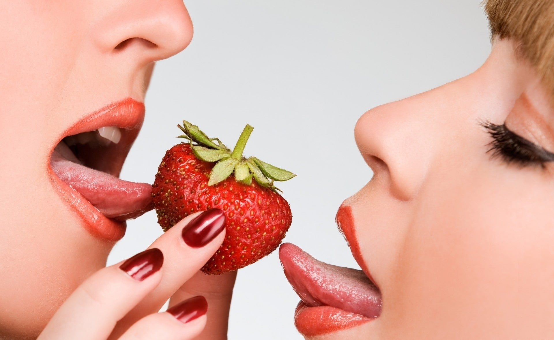 berry, lips, tabs, girls, Strawberry, 1080P, HD Wallpaper